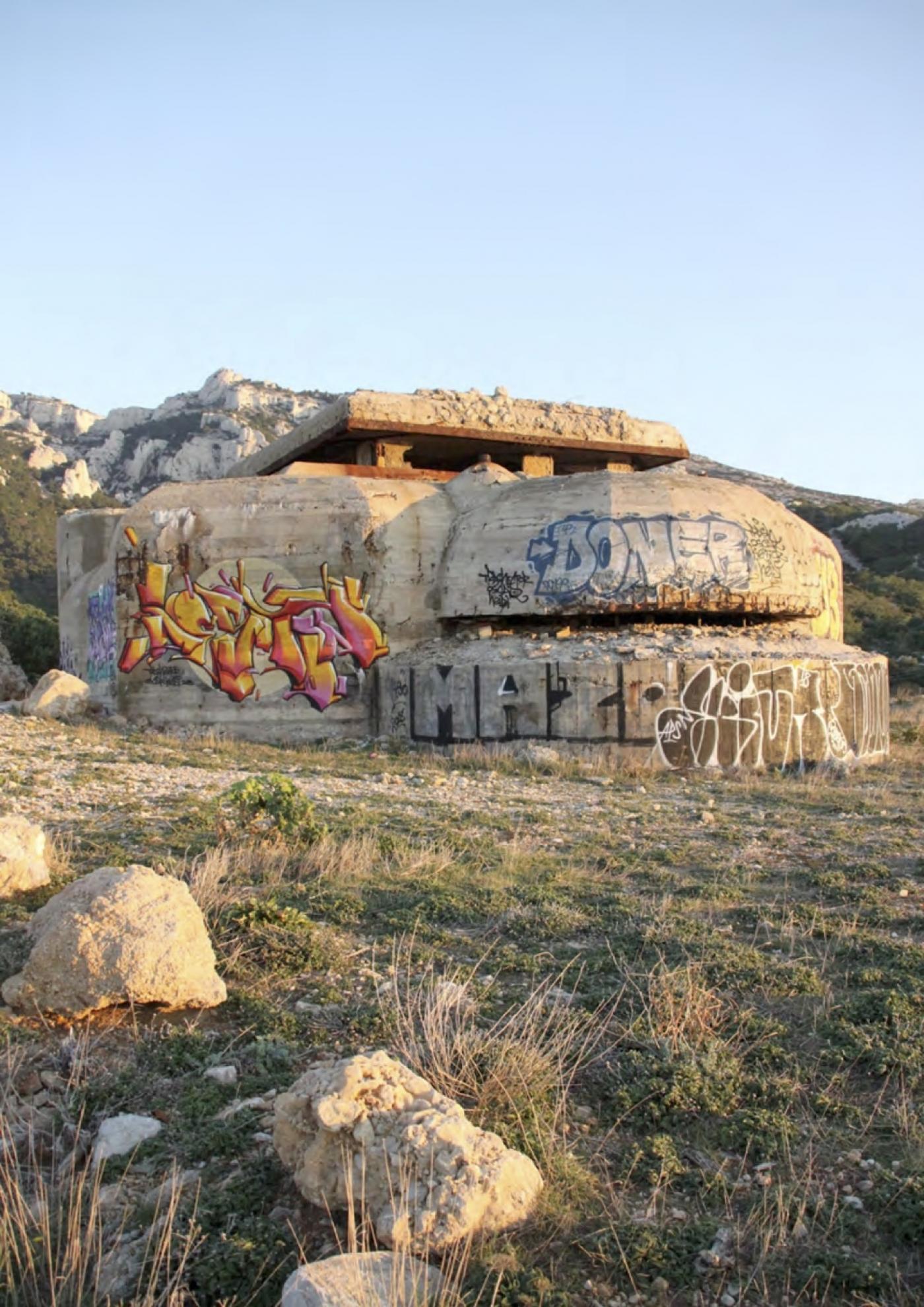 Blockhaus de l'Escalette qui accueille l'exposition organisée par Le Collective.