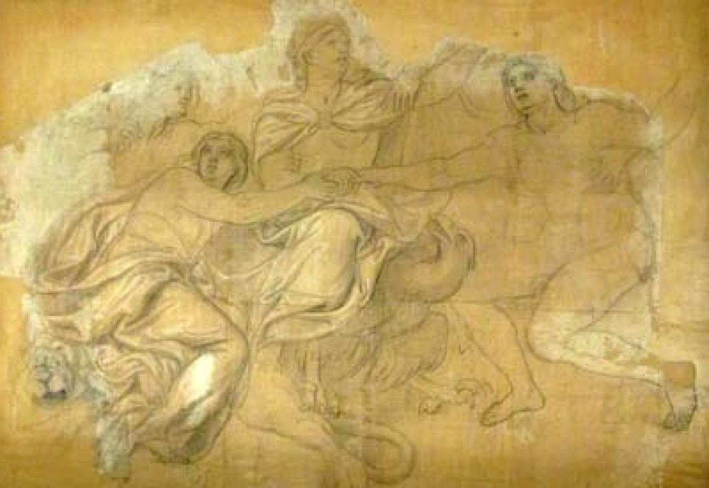 Restauration en public d’un carton de Charles Le Brun au Louvre-Lens