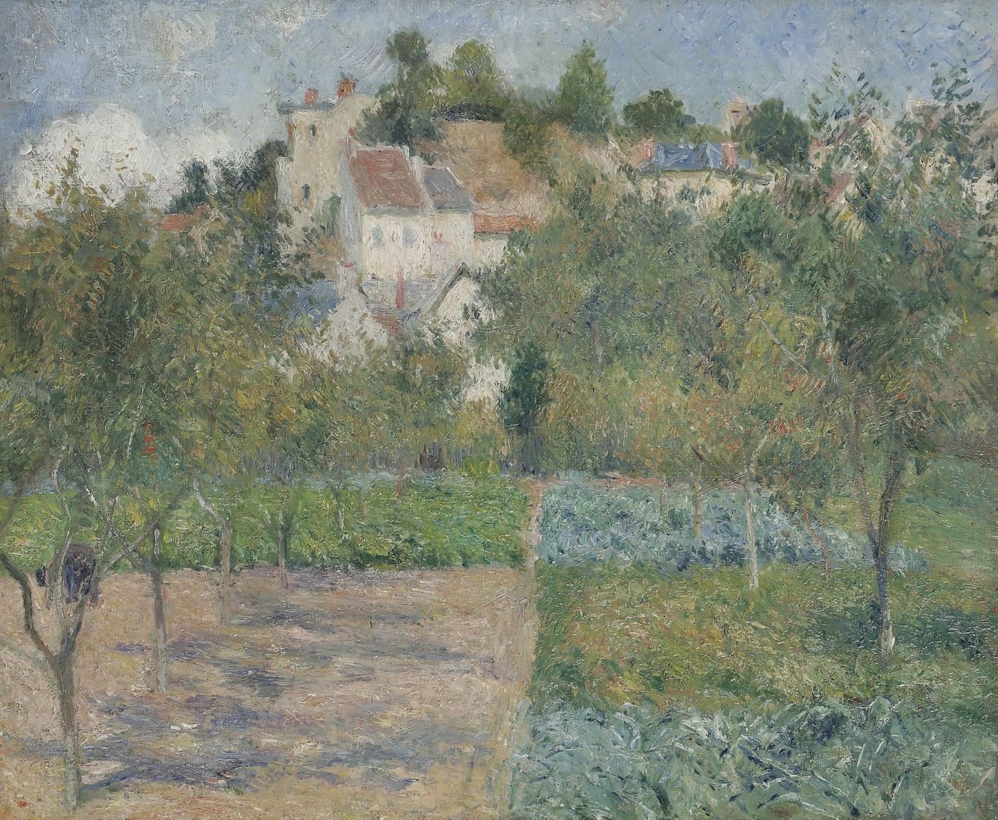 Camille Pissarro, "Le Jardin de Maubuisson, l'Hermitage, Pontoise", vers 1878-1880, huile sur toile, 38 x 45,5 cm. Ader.