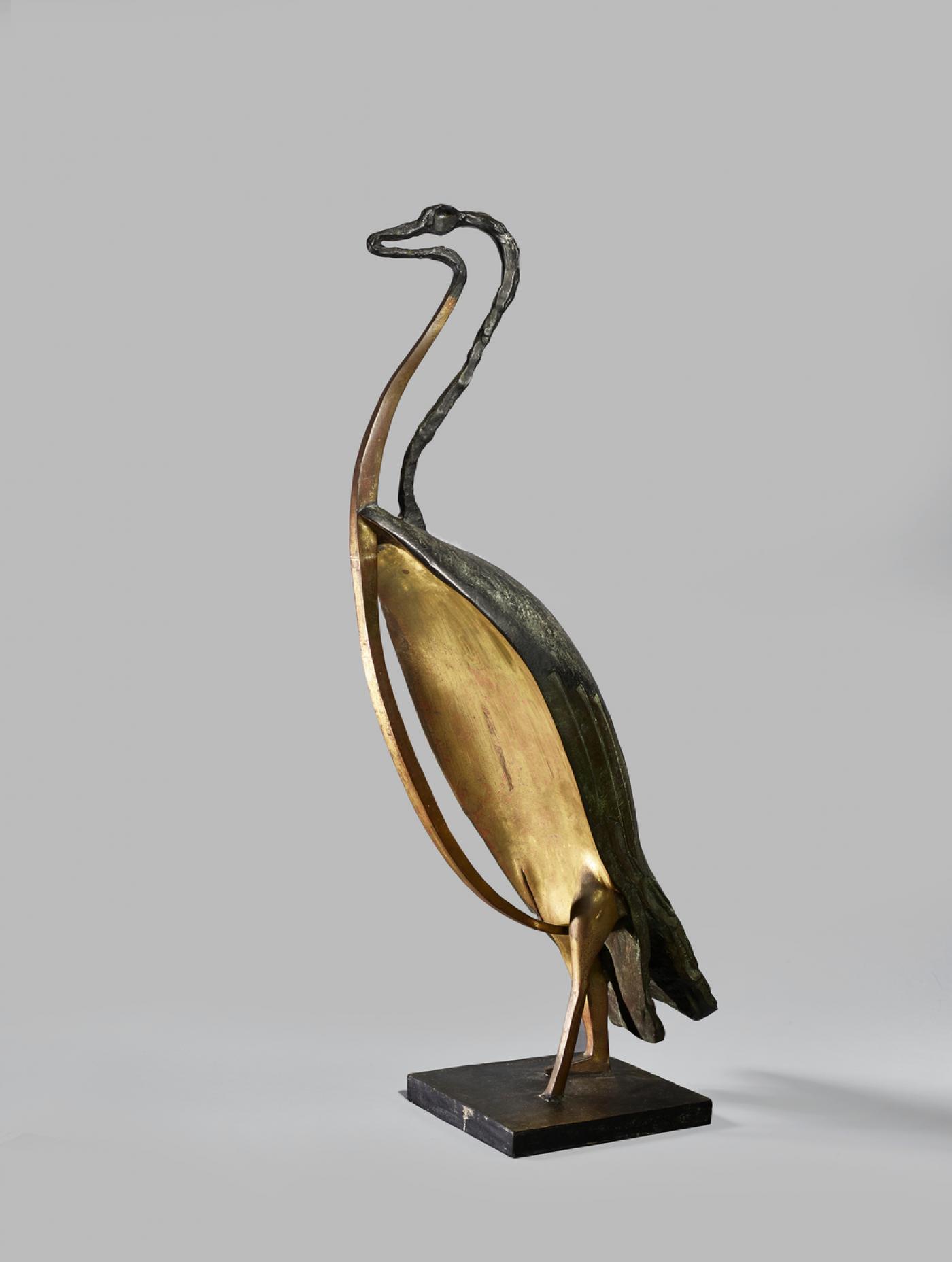 Ossip Zadkine, "Oiseau", 1929, bronze, cuivre poli et patiné, 84,1 x 21 x 47 cm.