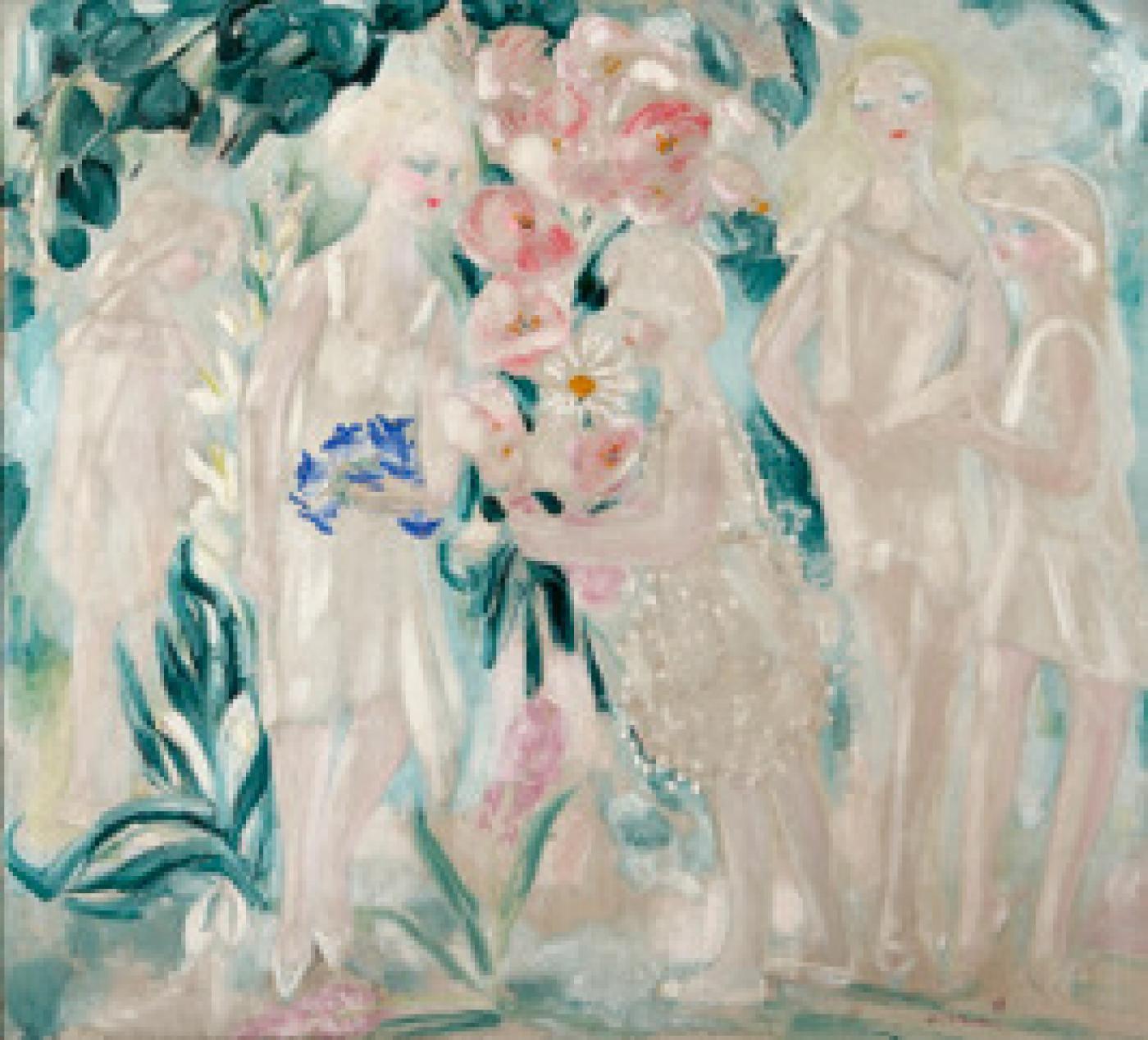 Jacqueline Marval, "Jardin de ma Voisine", 1923, huile sur toile, 135 x 150 cm.