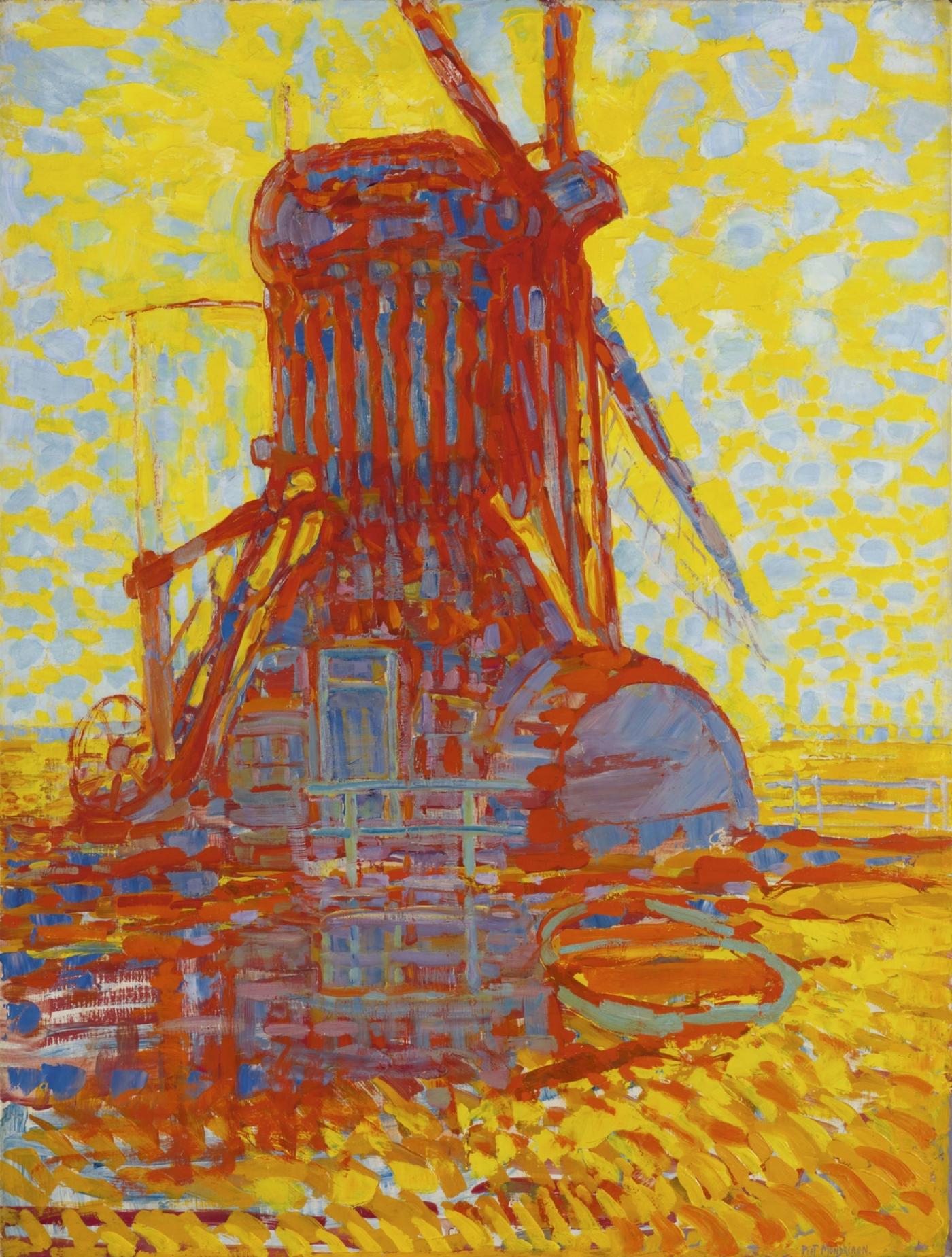 Piet Mondrian, Moulin dans la clarté du soleil, 1908, huile sur toile, 114 x 84 cm.
