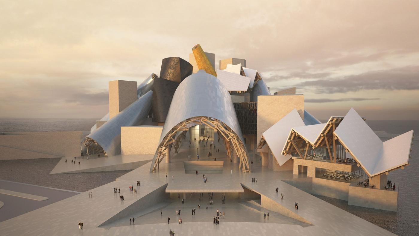 Projet du Guggenheim Museum Abu Dhabi par Frank Gehry.