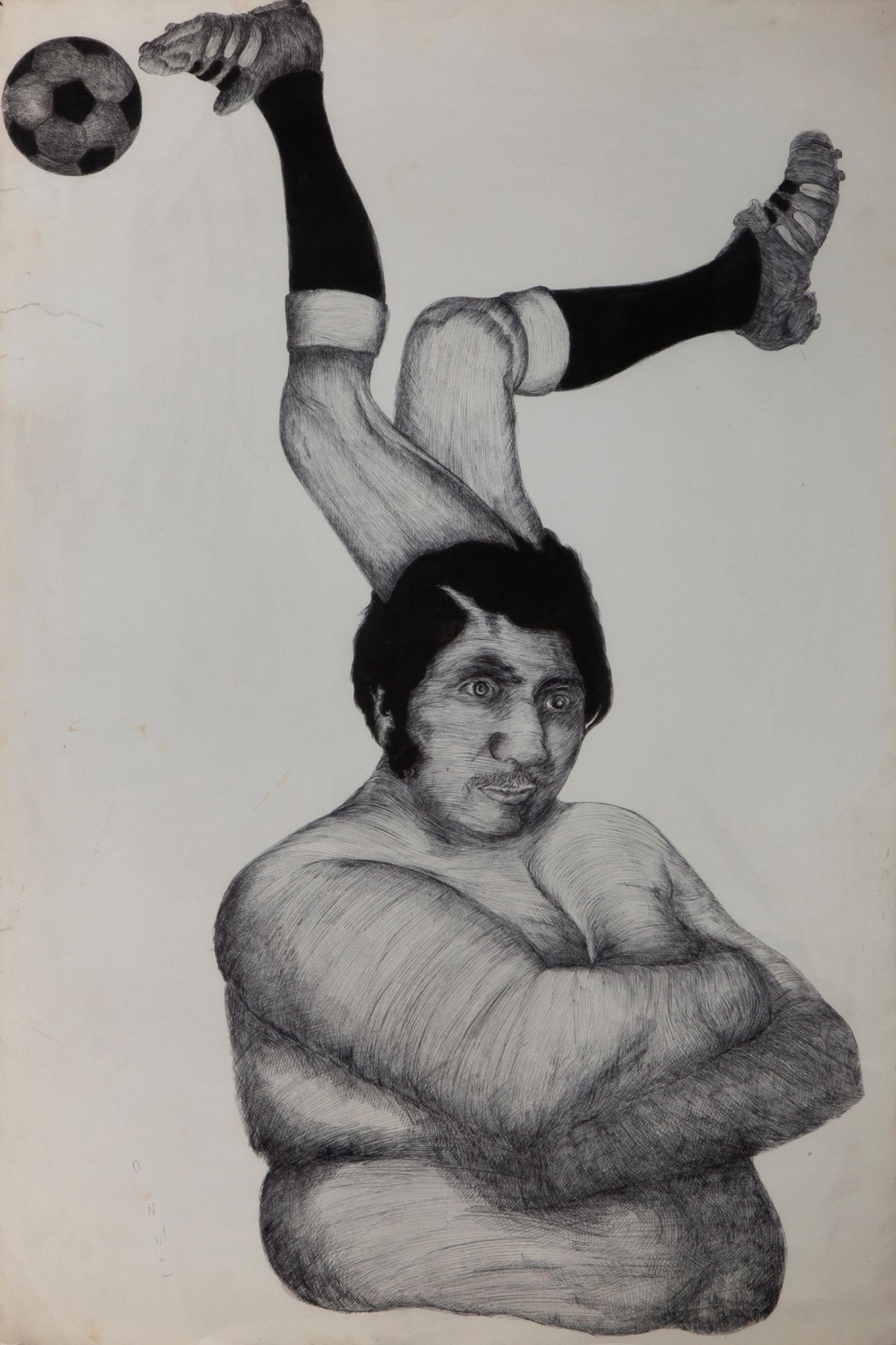 Ardeshir Mohassess, "Untitled", 1973/1974, encresur papier, 75 x 49 cm.