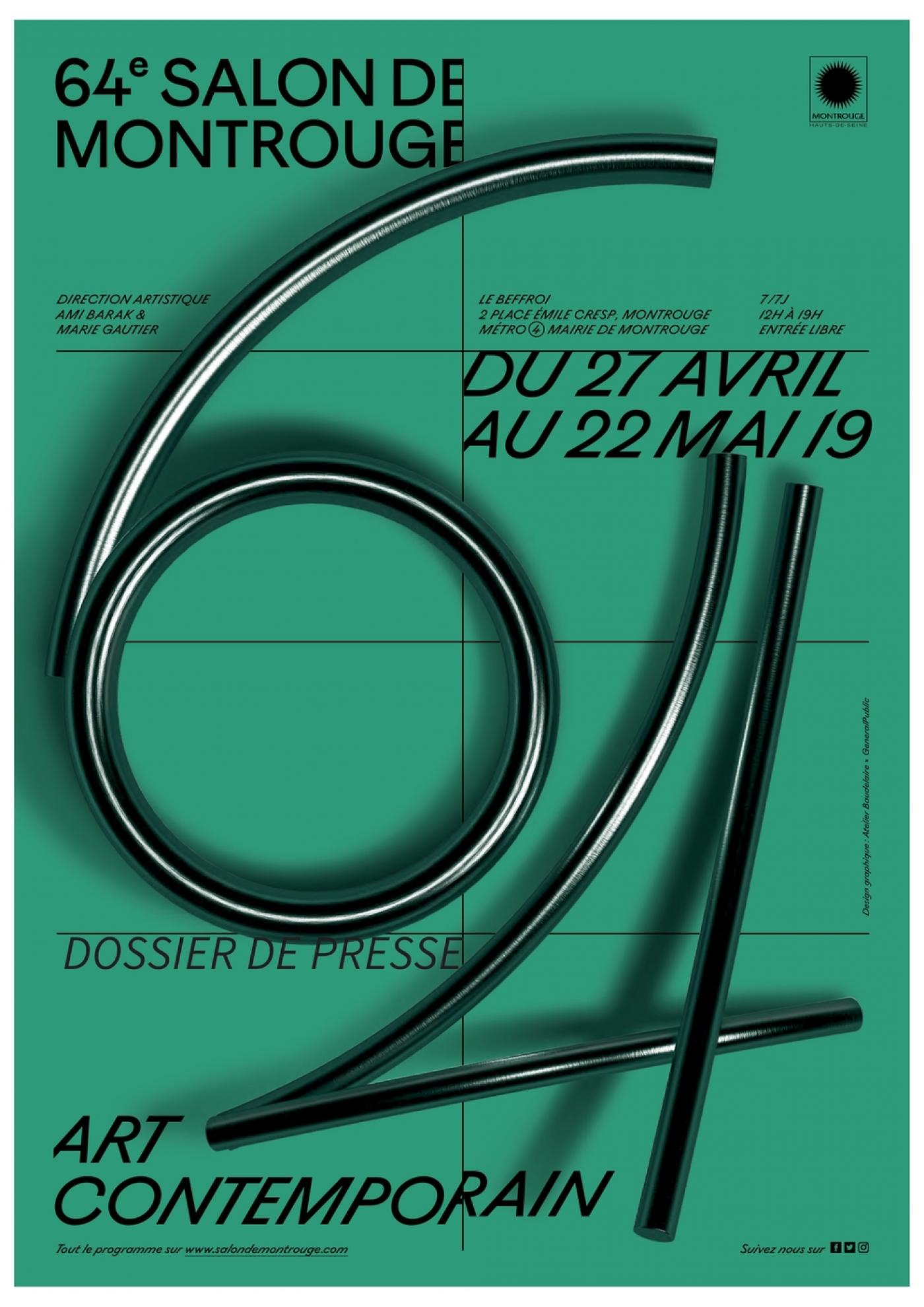 Affiche de la 64ème édition du Salon de Montrouge, 2019.