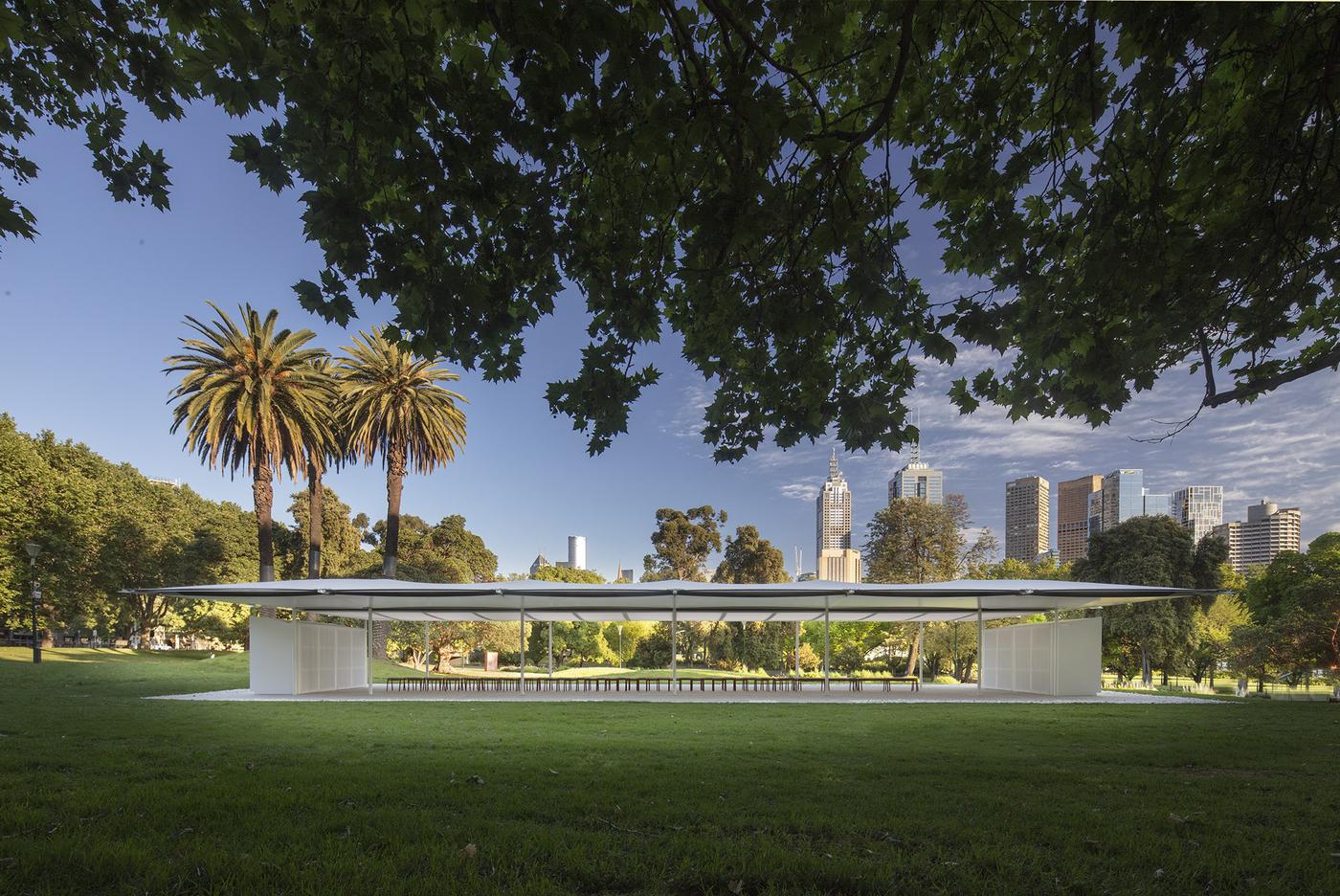 MPavilion 2019 imaginé par Glenn Murcutt.