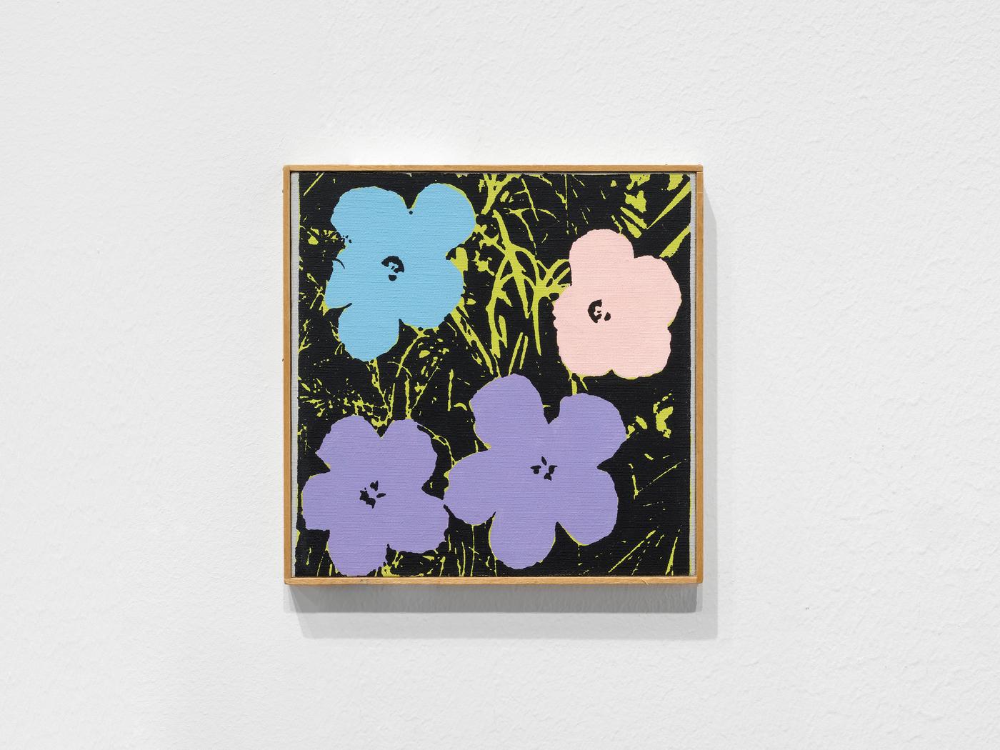 Richard Pettibone, "Andy Warhol, Flowers", 1964-1968, acrylic and silkscreen ink on canvas, unique,
6.30 x 6.30 inches.