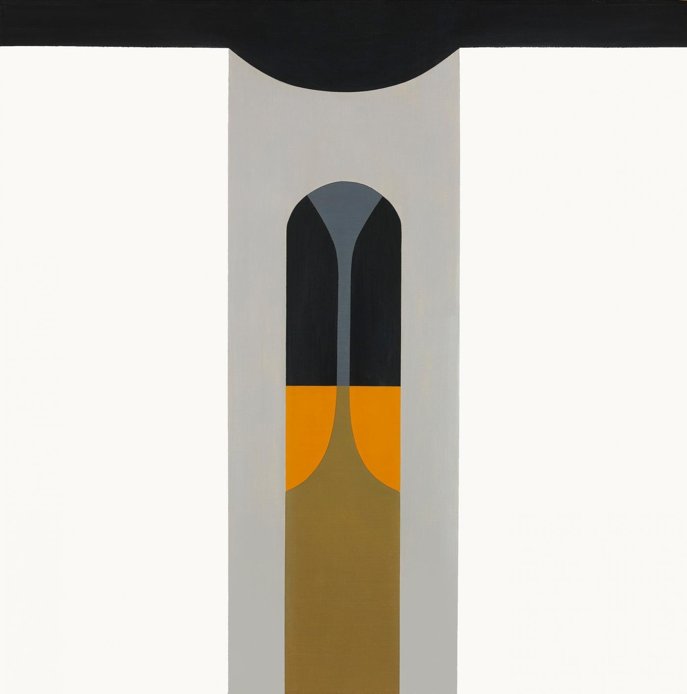 Helen Lundeberg, "Arcanum I", 1967, acrylic on canvas, 60 x 40 inches.