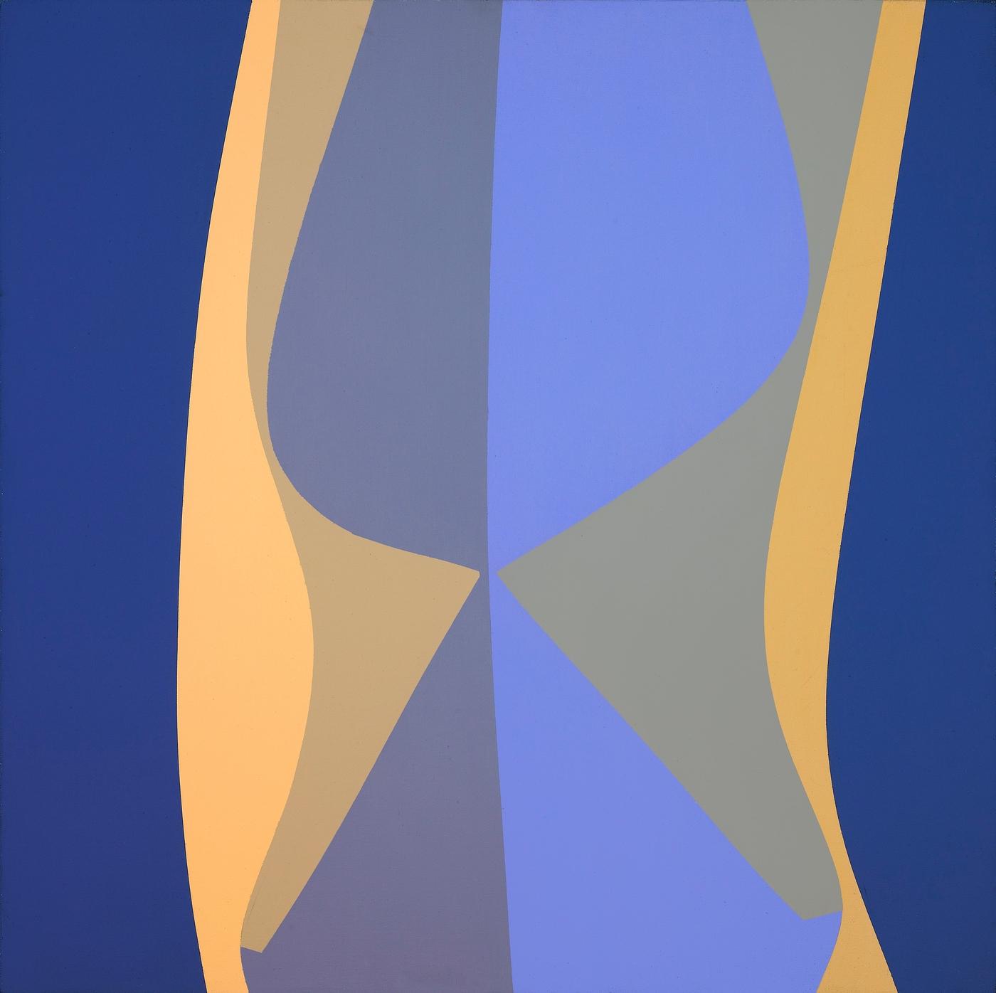 Helen Lundeberg, "Untitled (March)", 1969, acrylic on canvas, 30 x 30 inches.