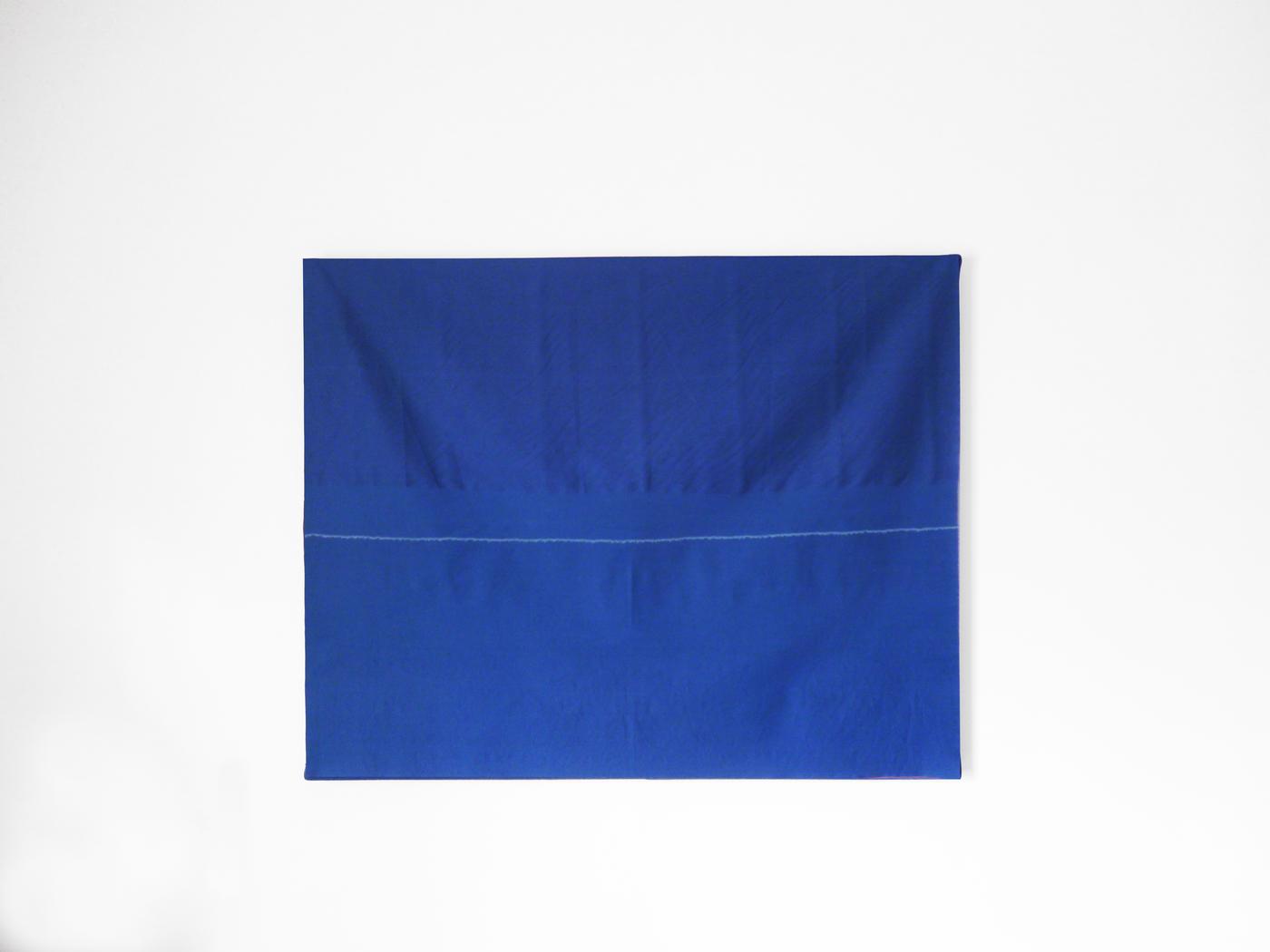 Renato Leotta, "Orizzonte", 2019, cotton, salt water, 3 parts, 33 x 37 inches (each), unique.