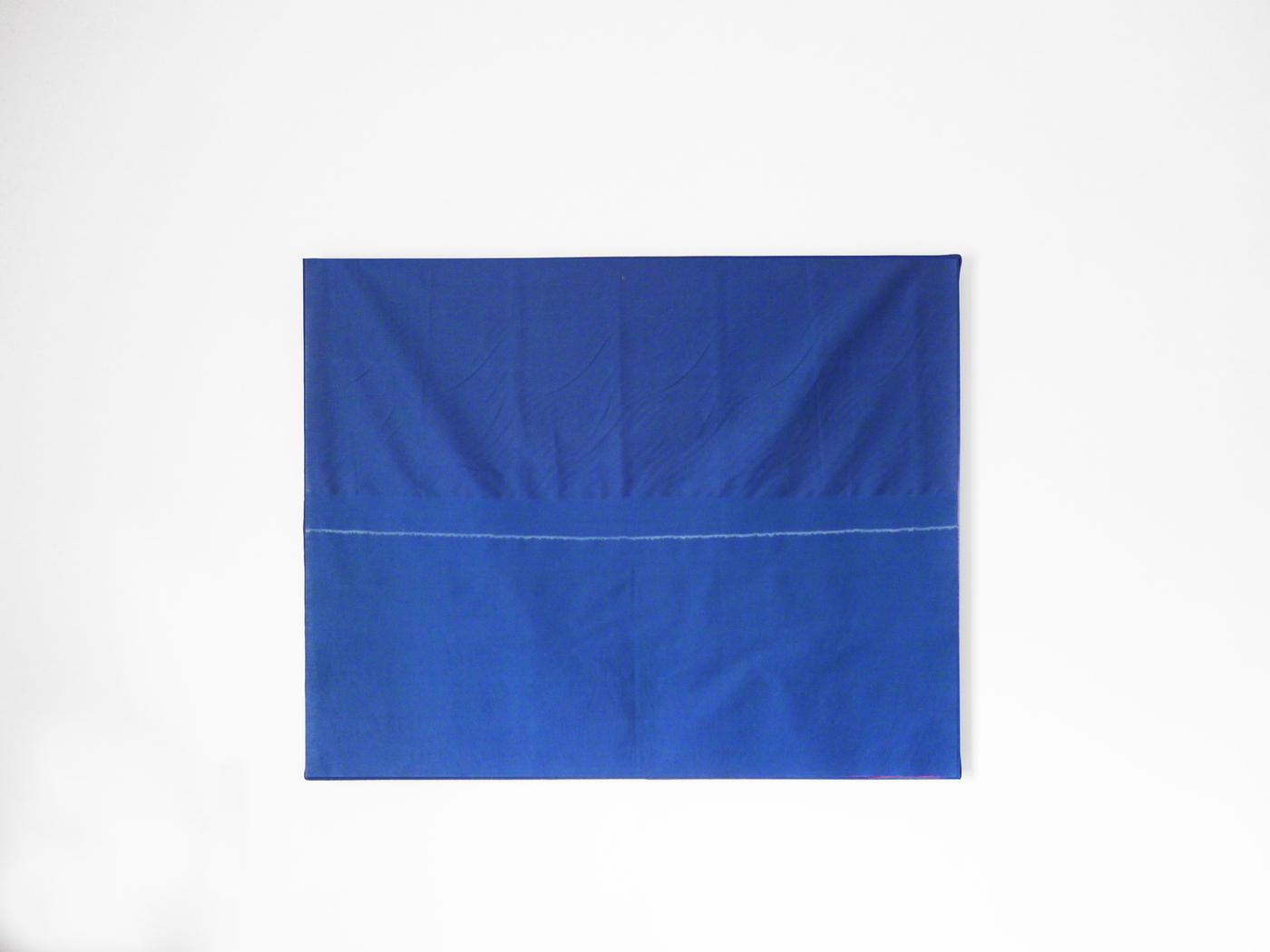 Renato Leotta, "Orizzonte", 2019, cotton, salt water, 3 parts, 33 x 37 inches (each), unique.