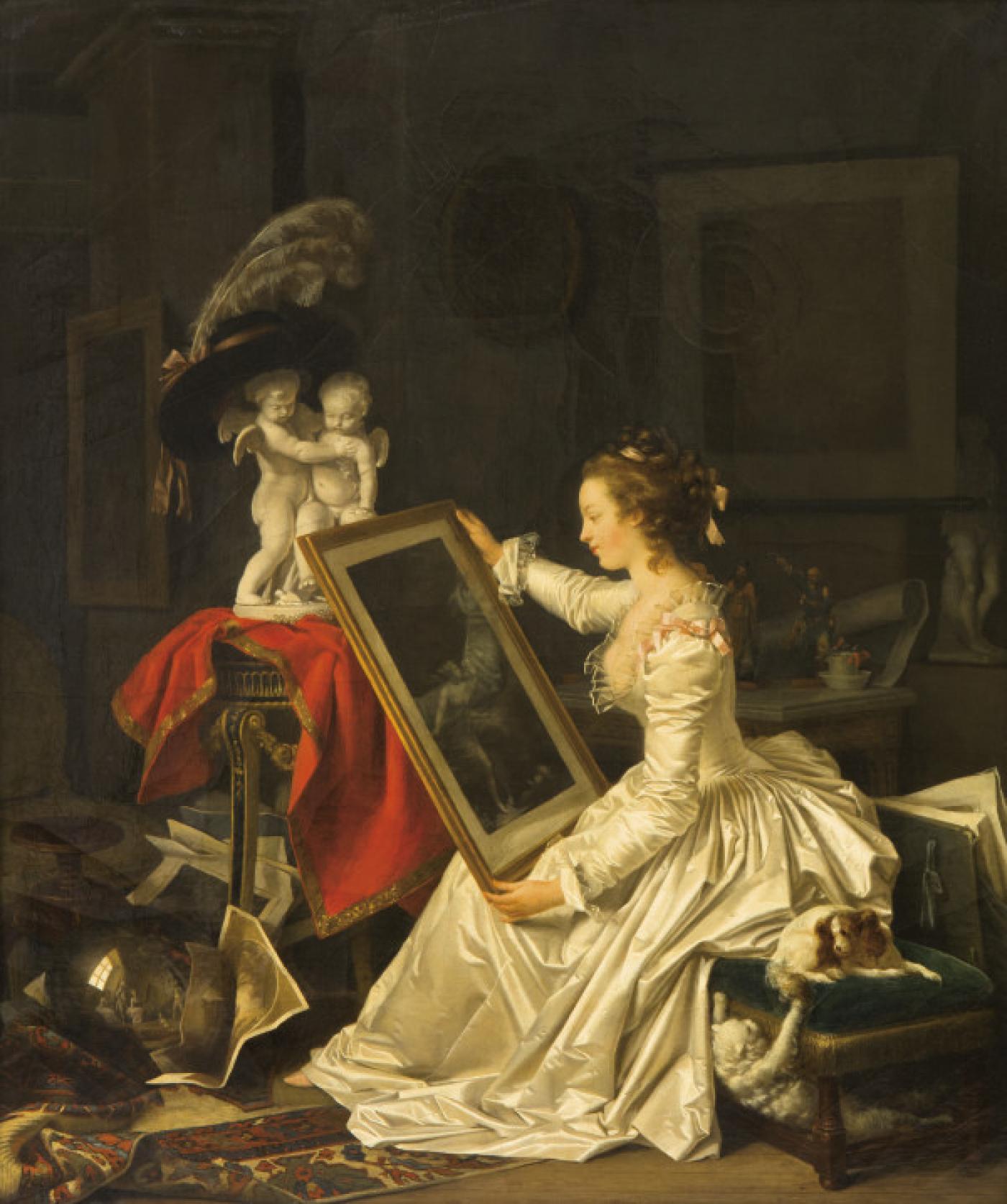 Marguerite Gérard et Jean-Honoré Fragonard, L’Elève intéressante, huile sur toile. Vendue 1 million d'euros, un record mondial pour l'artiste, et préemptée par le musée du Louvre.