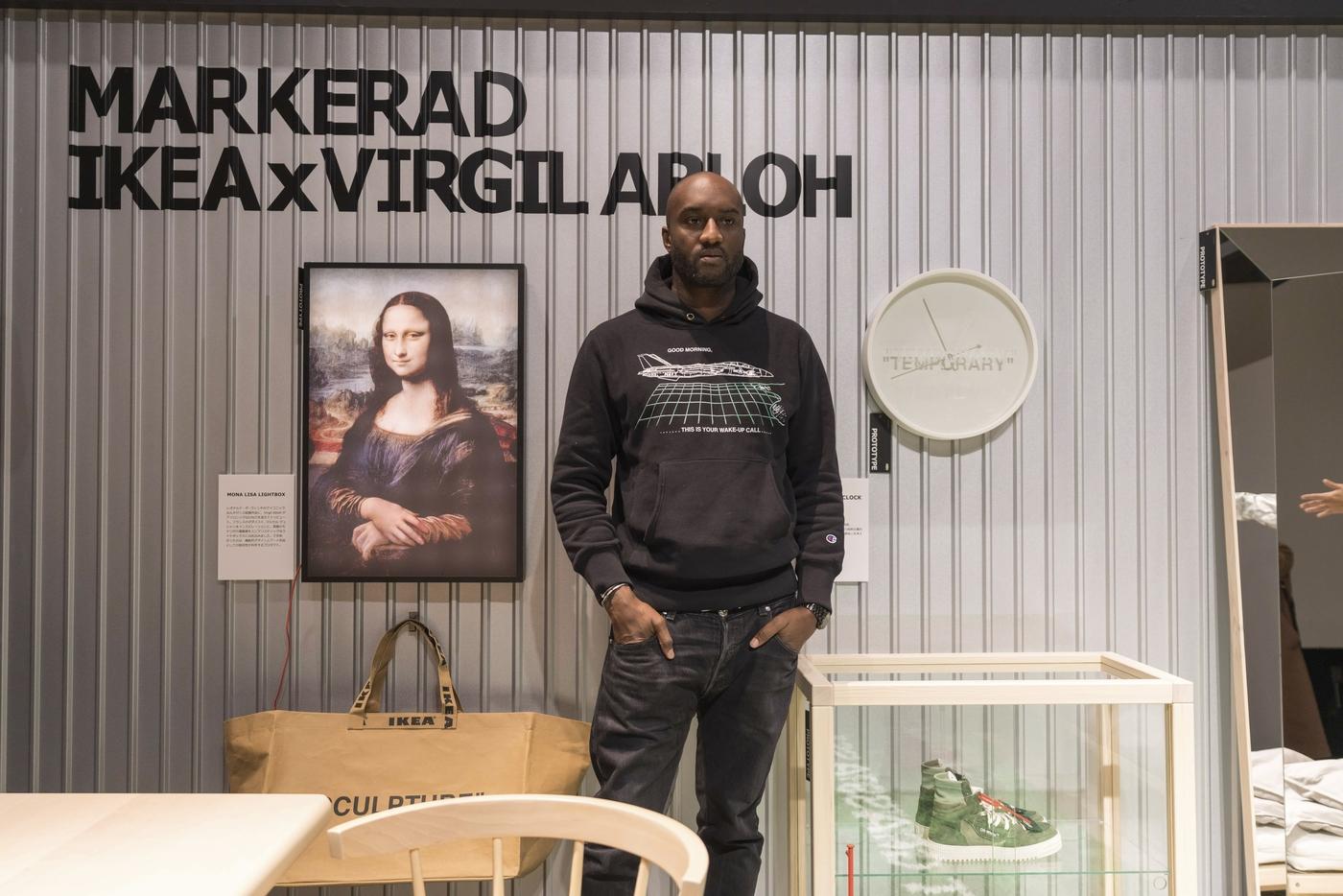 Virgil Abloh présentant sa collection MARKERAD en collaboration avec Ikea.