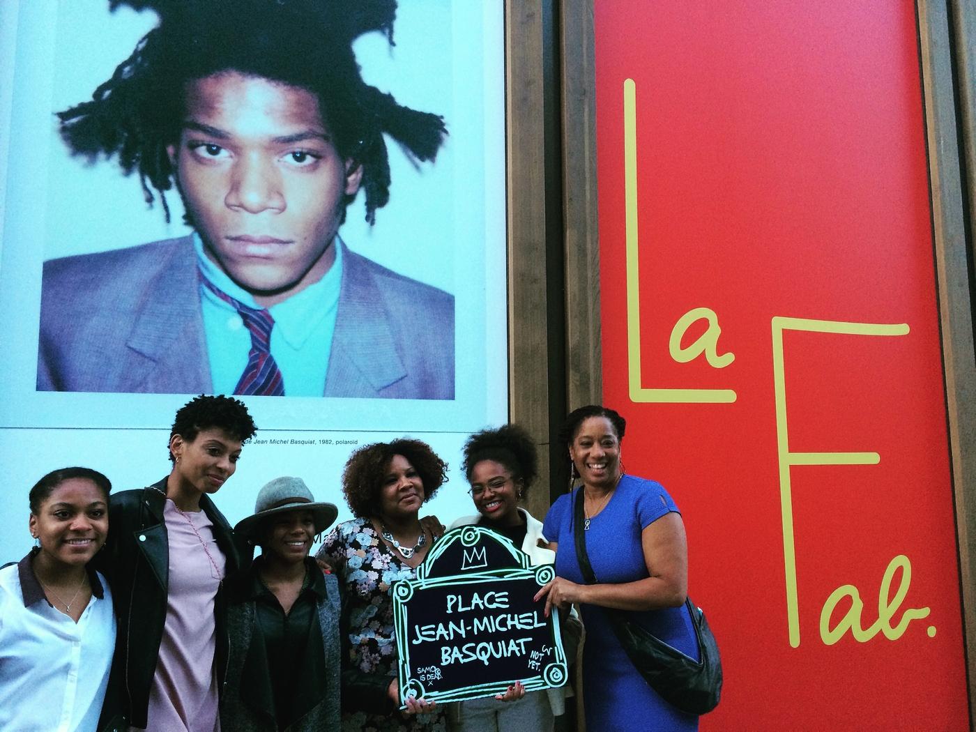 La famille Basquiat lors de
l’inauguration de la Place
Jean-Michel Basquiat, Paris 13ème.