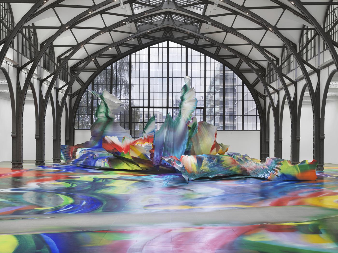 « Katharina Grosse. It Wasn’t Us », vue d'exposition au Hamburger Bahnhof - Musée pour le présent, Berlin, 2020.