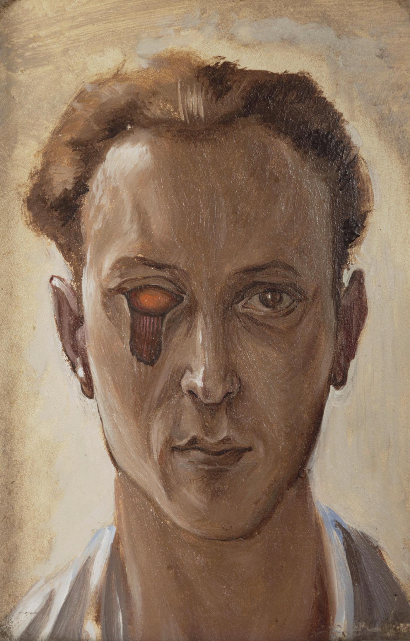 Victor Brauner, Autoportrait, 1931, huile sur toile, 22 x 16,2 cm.
