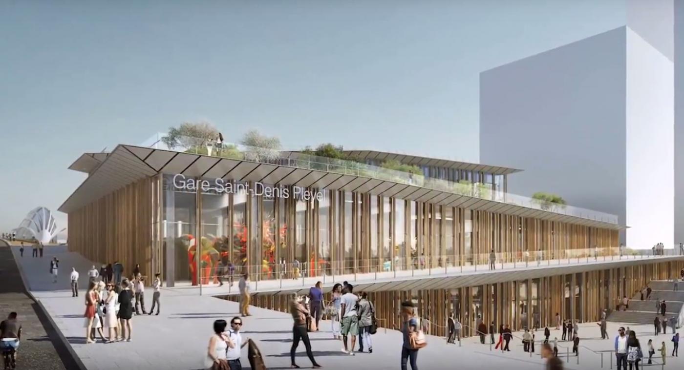 Projet de la gare Saint-Denis Pleyel développé par la Société du Grand Paris et Manifesto.