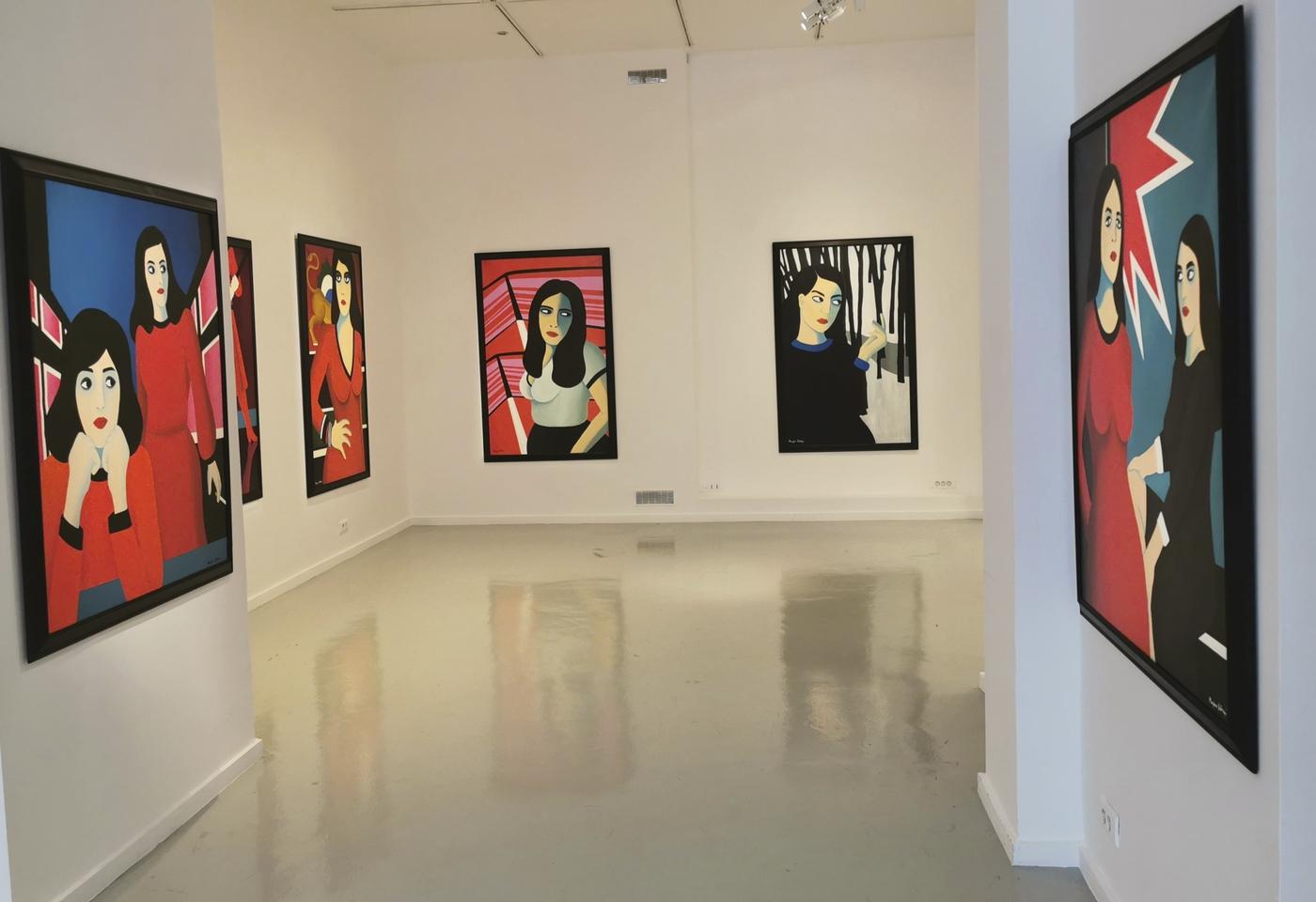 Vue de l'exposition
« Femme ou rien » de Marjane Satrapi à la galerie  Françoise Livinec.