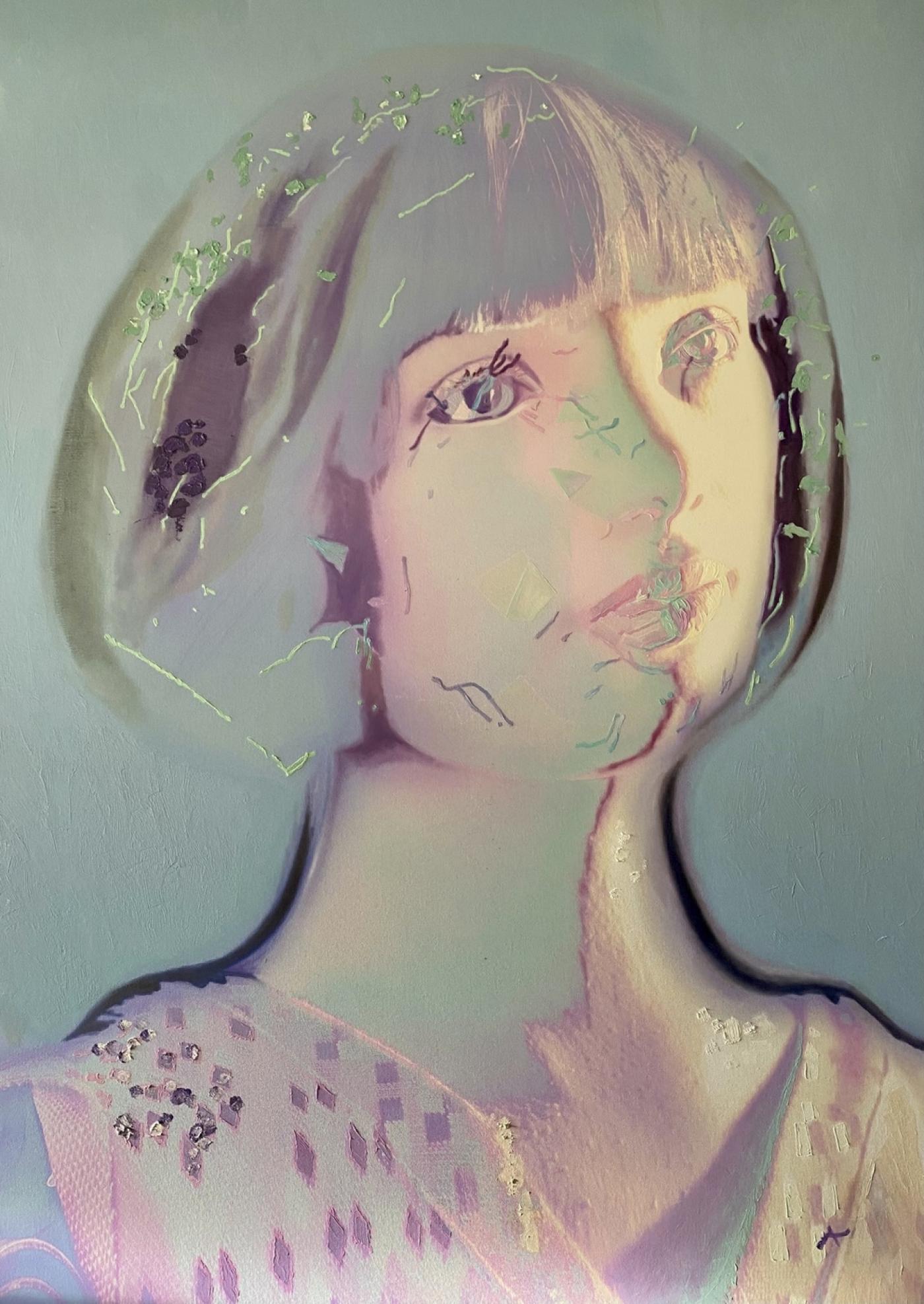 Ai-Da, Self Portrait III, Ethereal Collection.