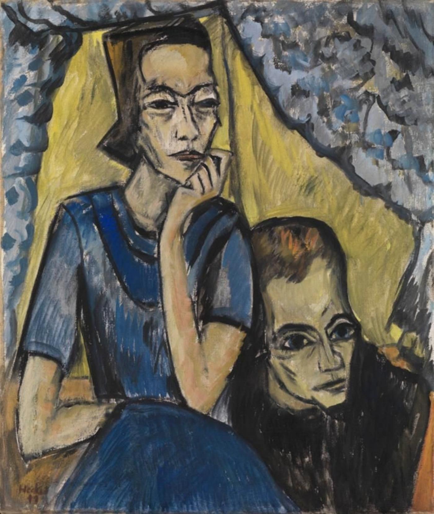 Erich Heckel, "Geschwister" (Frère et soeur), 1913, huile sur toile.
Début février, la commission consultative allemande pour la restitution des biens culturels spoliés a proposé le retour de ce tableau d’Erich Heckel au motif d’une « présomption de spoliation ».