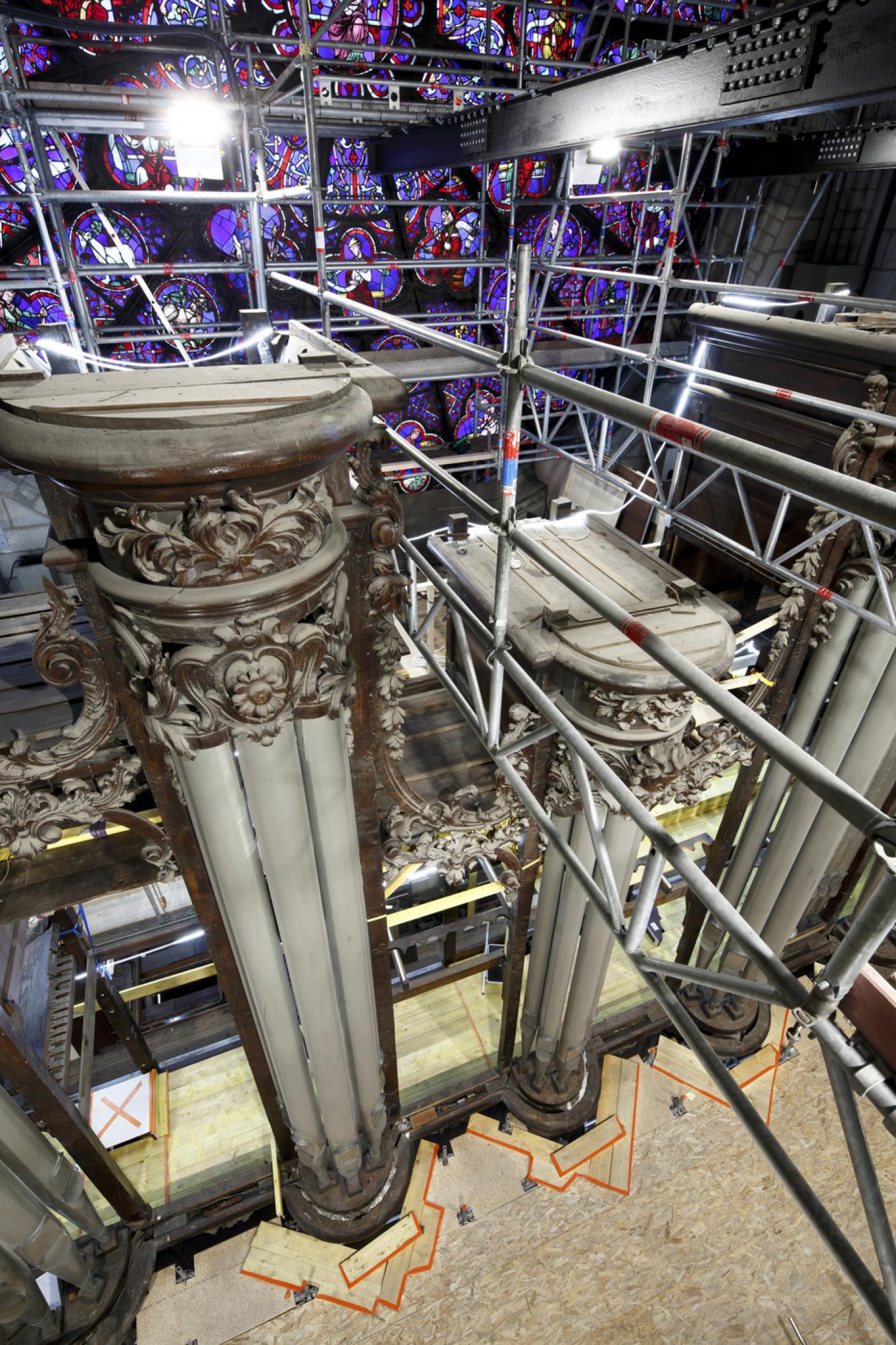 Vue supérieure du grand orgue déposé.