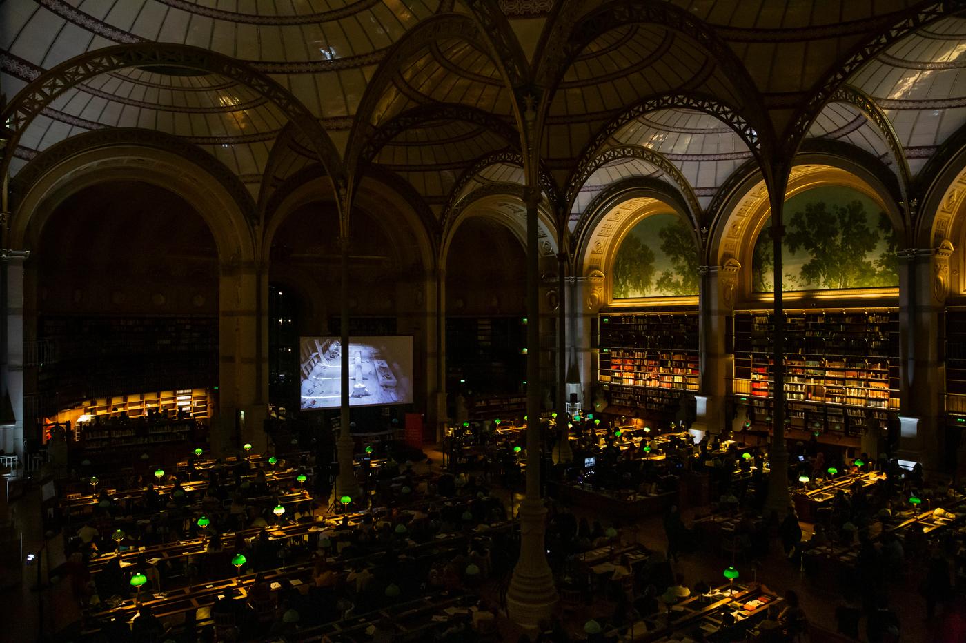 La Nuit des idées 2019 à l'INHA dans la salle Labrouste - Bibliothèque de l'Institut national d'histoire de l'art.