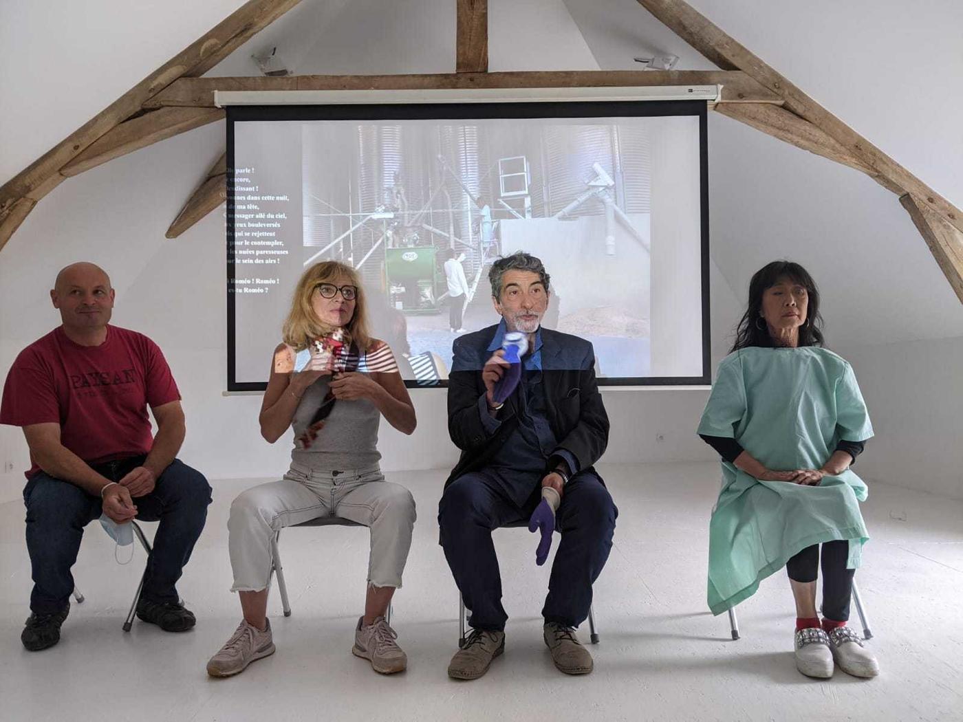 « Juliette, Roméo Et » avec Jérôme Tellier, Elodie Lachud, Davide Napoli et Bonnie Tchien Hwen Ying à la Boucherie, centre d’art performatif à Migné-Auxances.