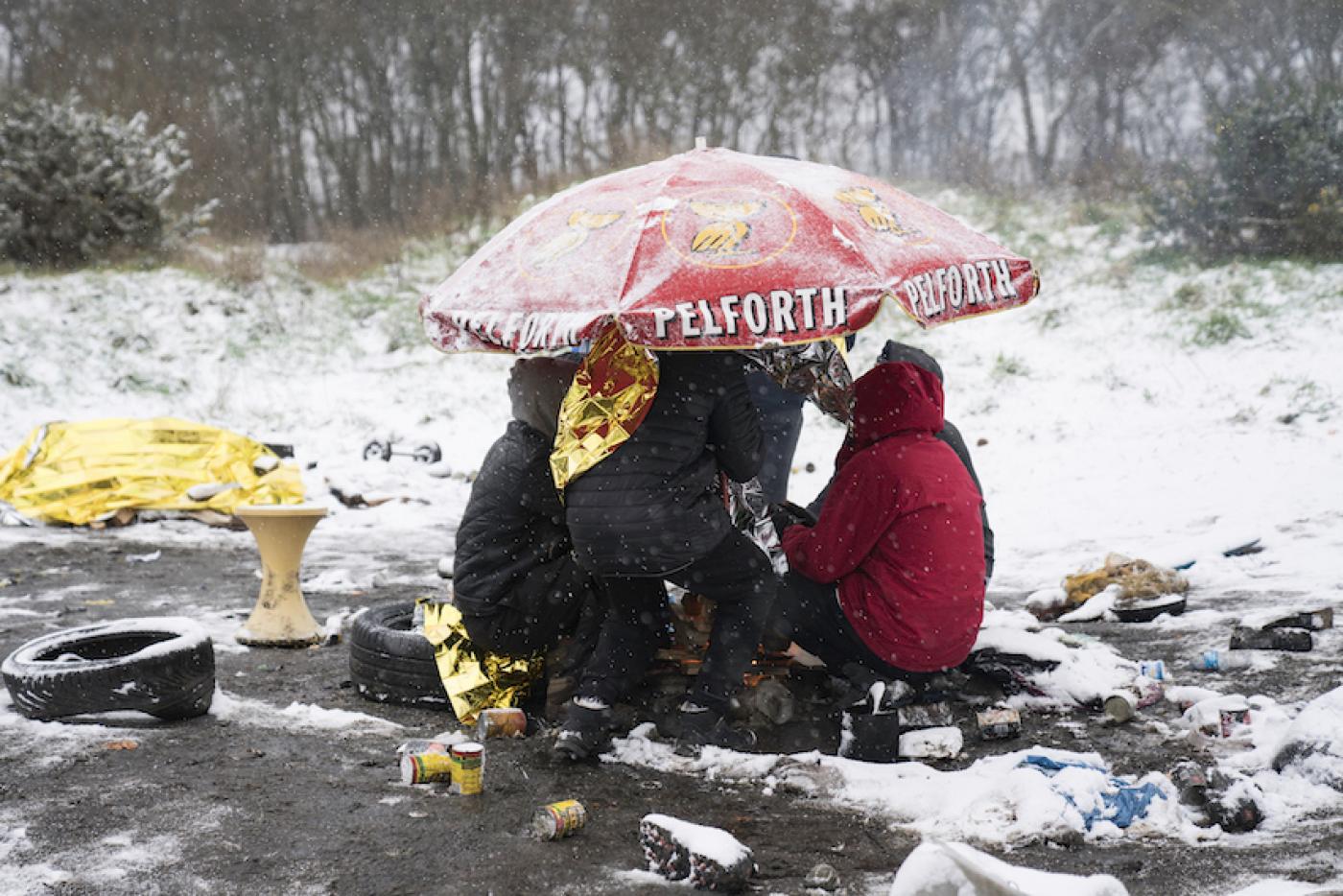 Abdul Saboor, série « Calais sous la neige », février 2021.