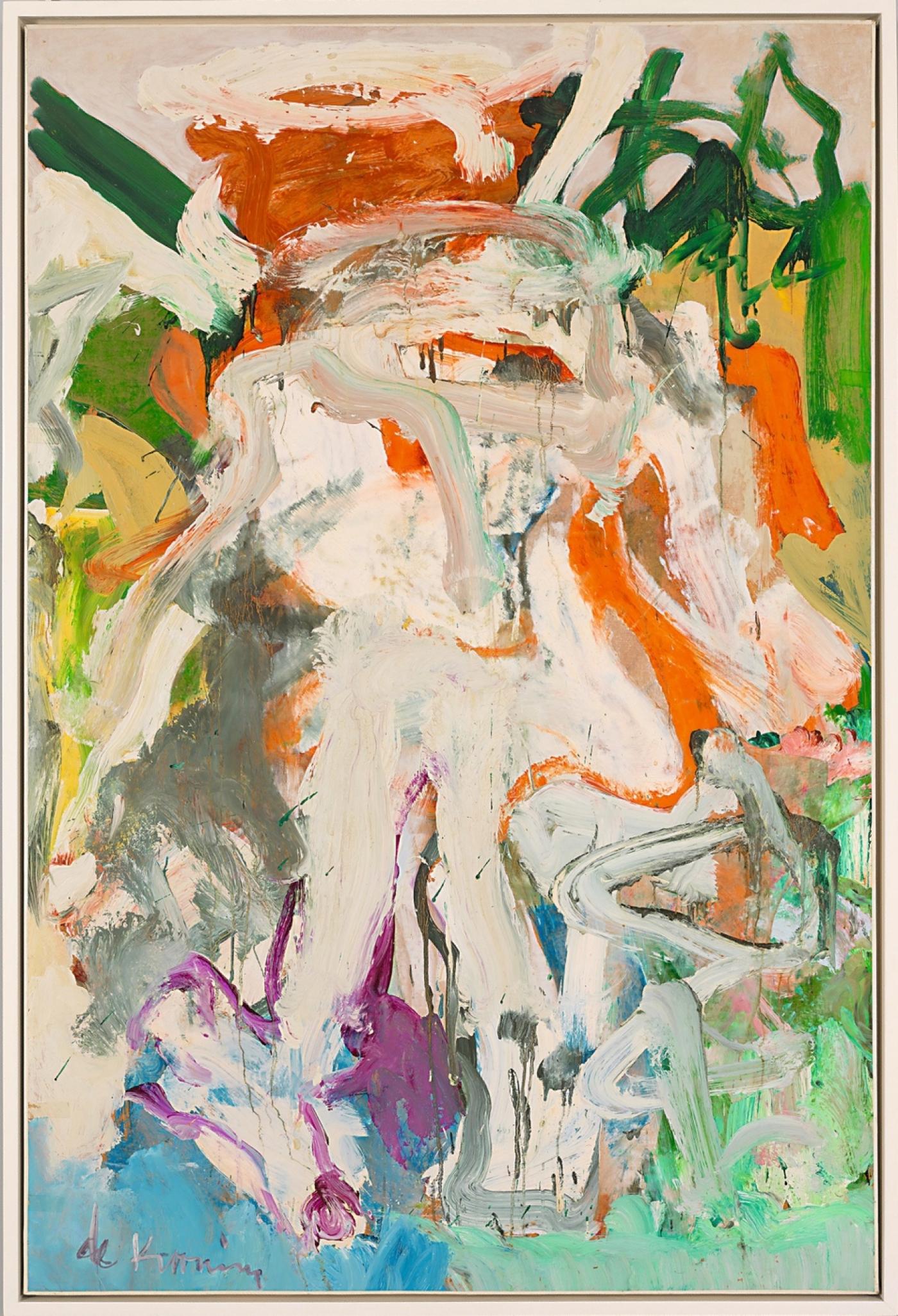 Willem de Kooning, "Femme dans un paysage III", 1968, huile sur papierh
161 x 108 cm.
Whitney Museum of American Art, New York.