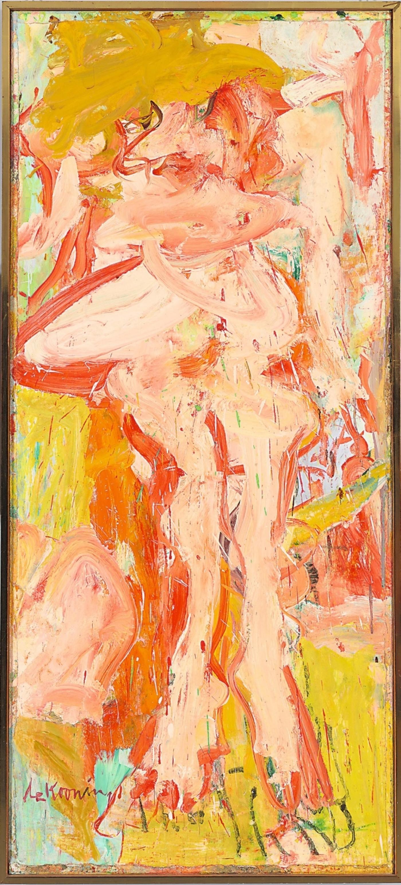 Willem De Kooning, "Femme Accabonac", 1966, huile sur papier monté sur toile, 200 x 89 cm.