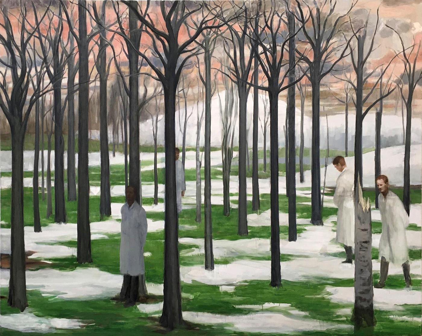 Peter Martensen, "The Prayer", 2021, huile sur toile, 160 x 200 cm.