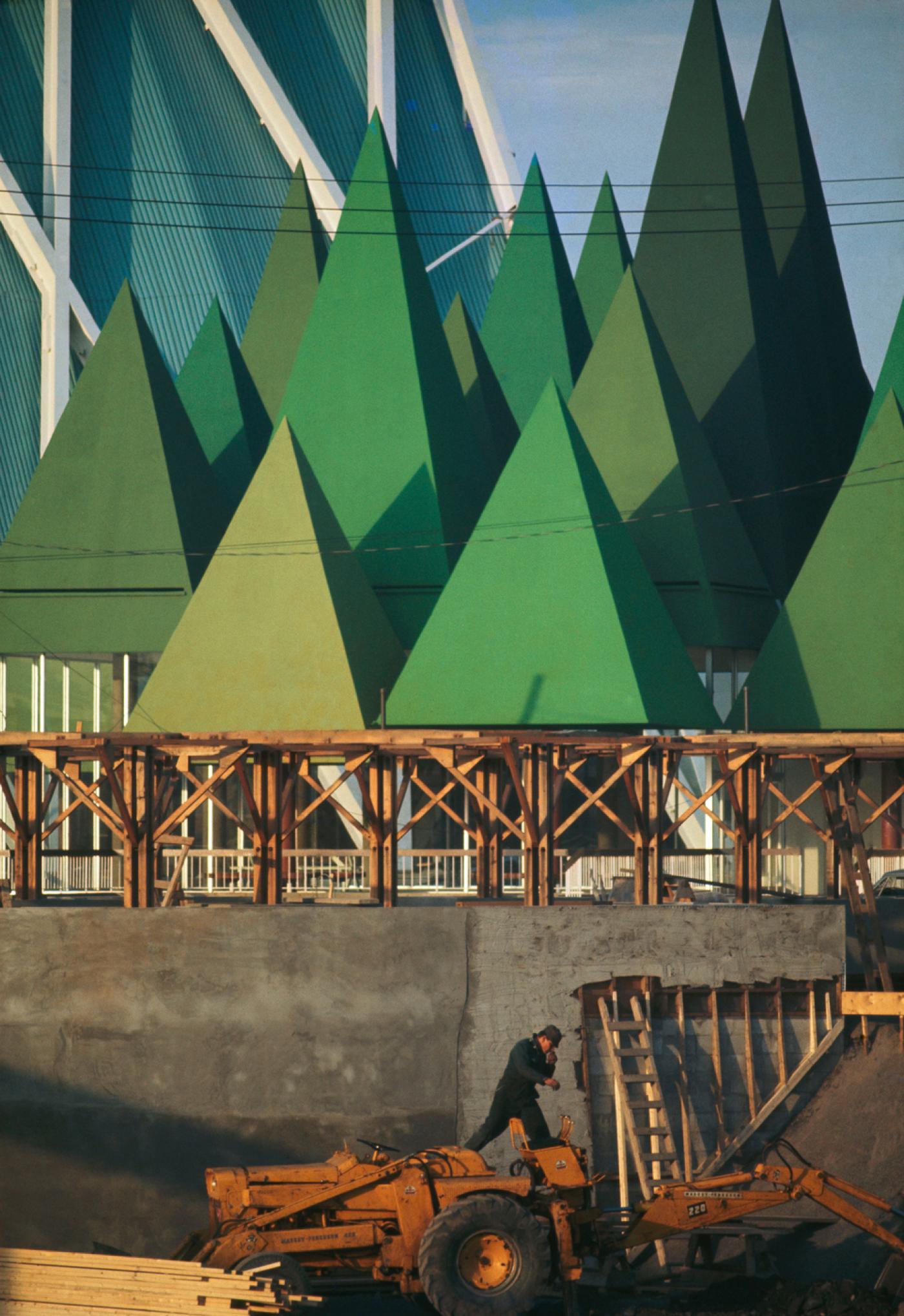 René Burri, Canada, Montréal, Expo 67, Canadian Pulp and Paper Pavilion. « René Burri. Les pyramides imaginaires » au Port de Solférino.