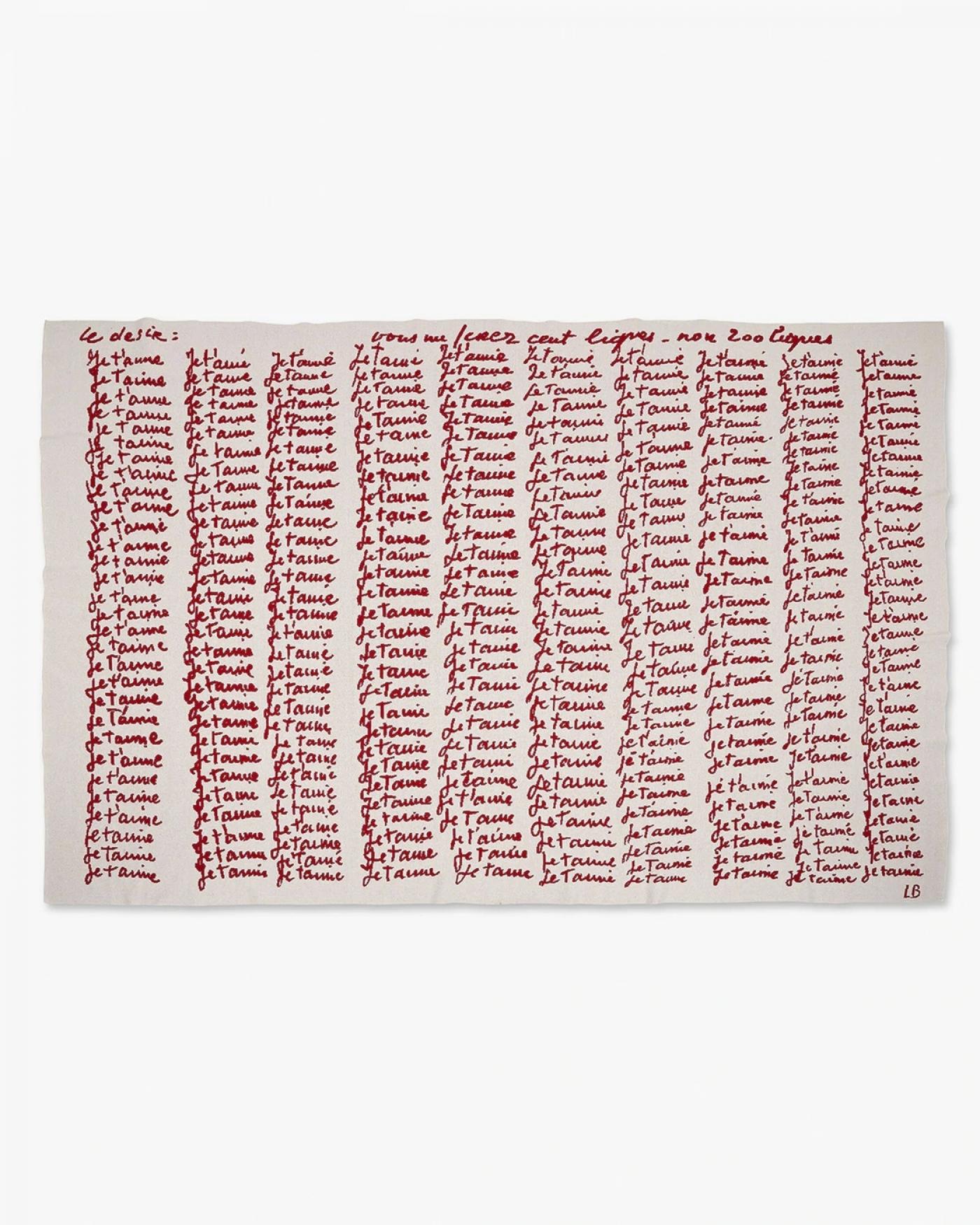 Couverture en cachemire d'après un dessin de Louise Bourgeois, 1 300 euros.