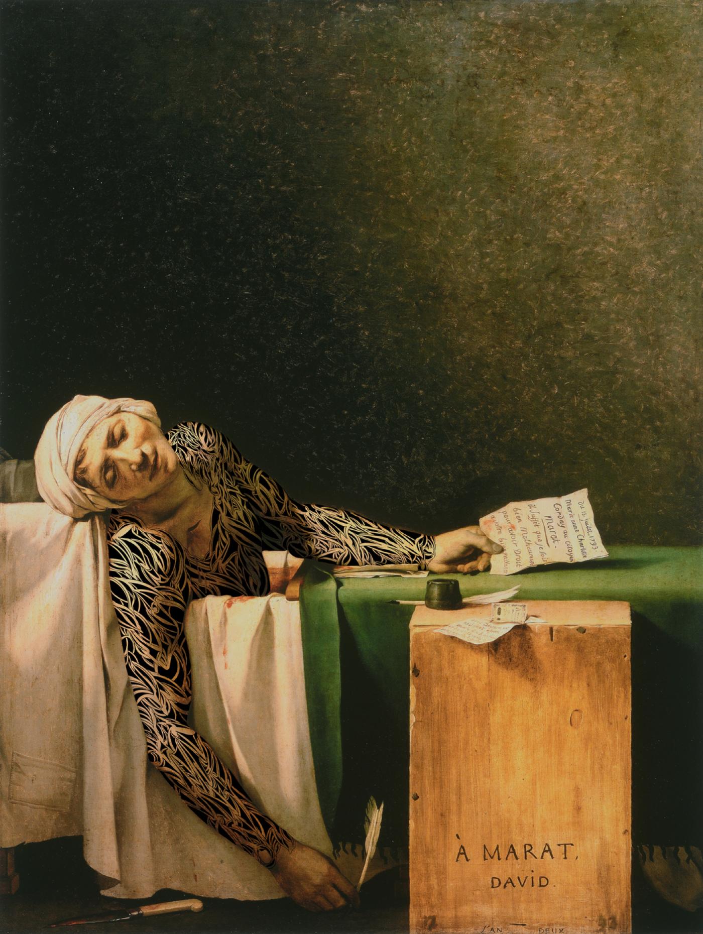 Jean-Luc Moerman, “La mort de Marat”, 2021.