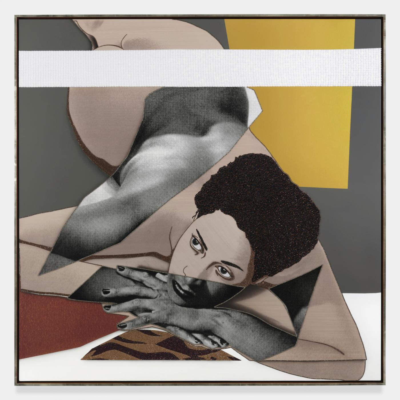 Mickalene Thomas, "NUS Exotiques #1", 2022.