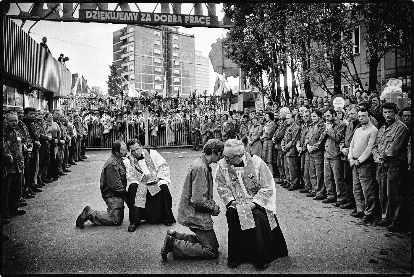 "Confession publique. Chantiers navals Lénine, Gdansk", Pologne, 23 août 1980.