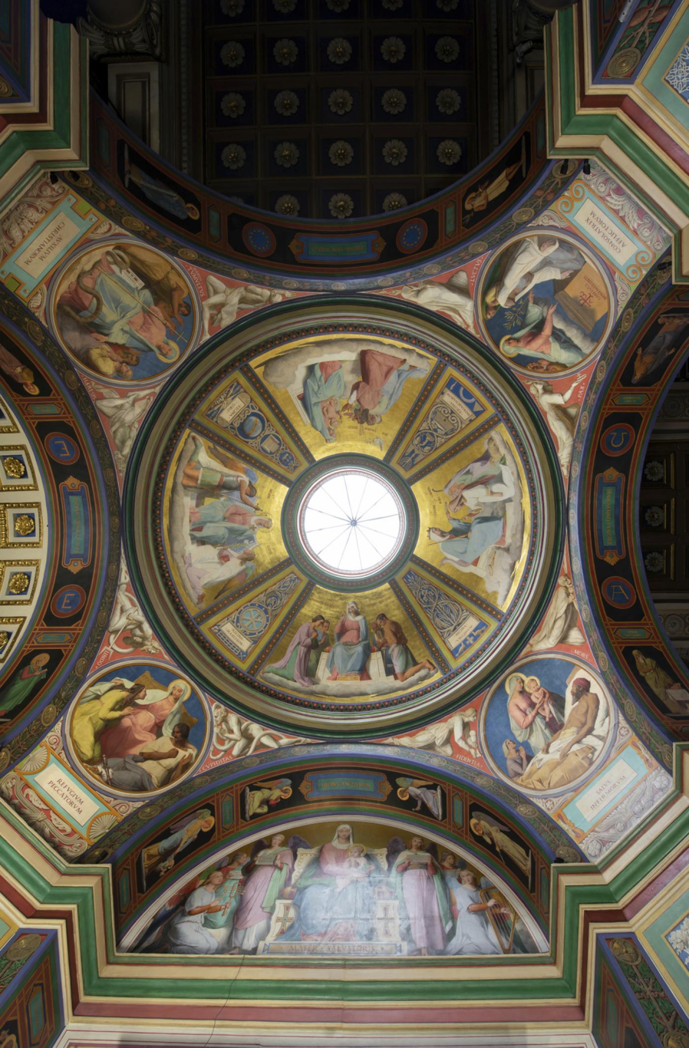 Les peintures murales de la chapelle de la Vierge de Notre-Dame de Lorette après restauration.