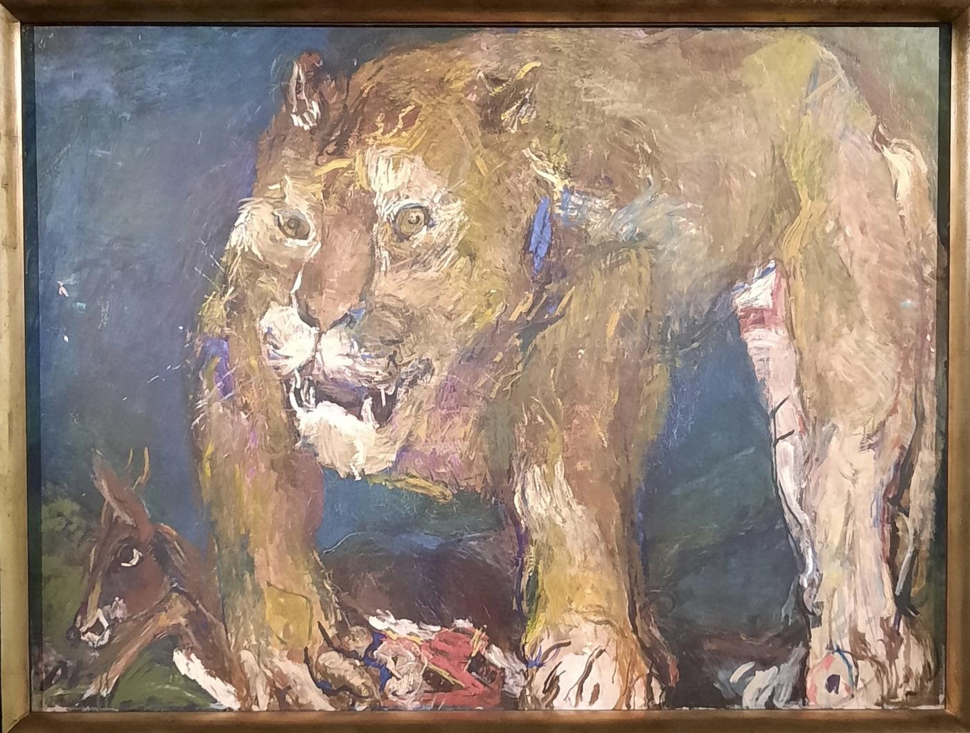 Oskar Kokoschka, "Tigron", 1926,  huile sur toile, 96 x 129 cm. Musée du Belvédère, Vienne.