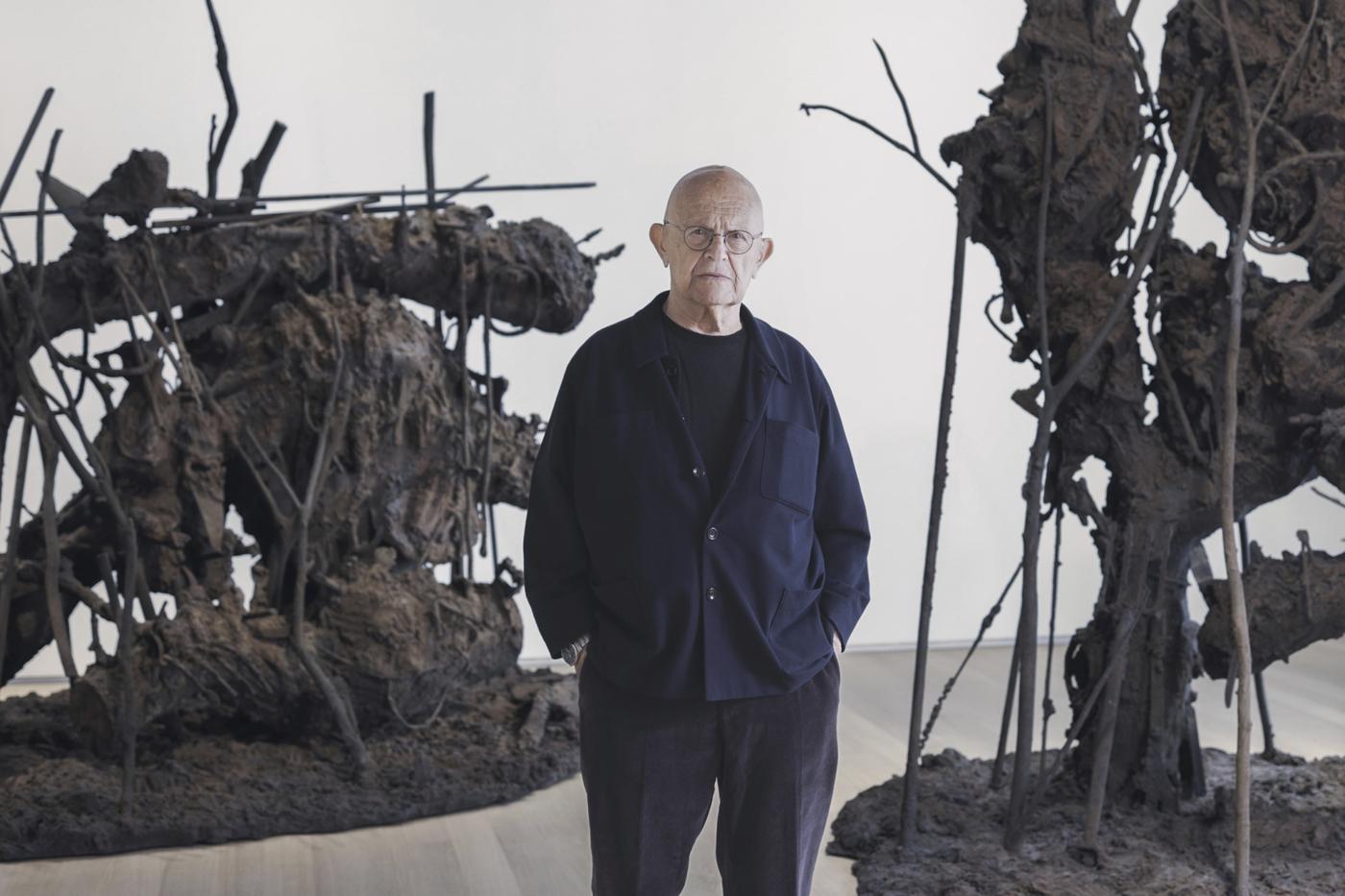 Jim Dine devant "Three Ships" 2022.