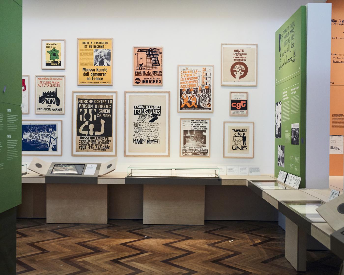 Vue de l’une des nouvelles salles des collections permanentes du musée national de l’Histoire de l’immigration.