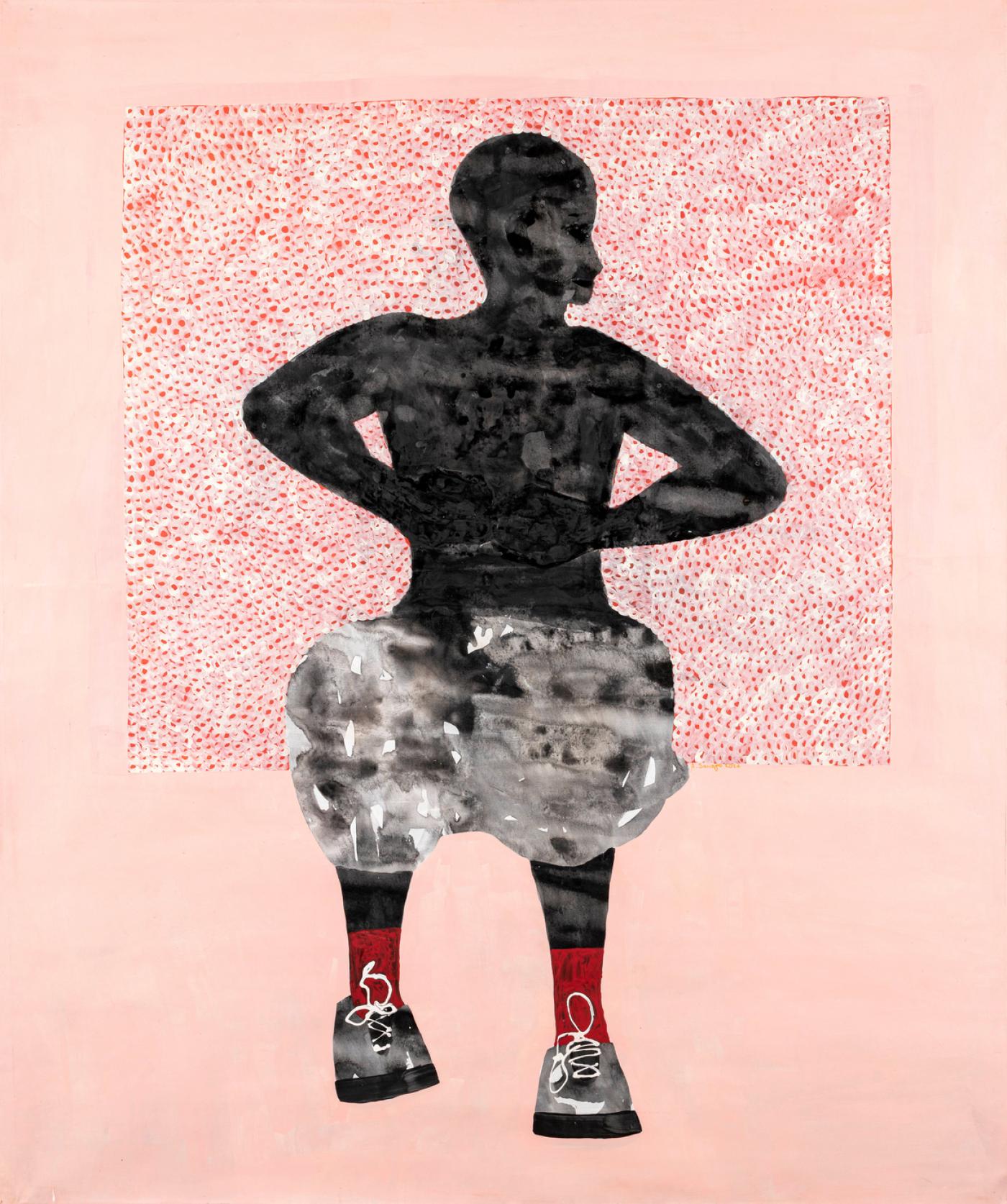 Amadou Sanogo, "Le Stylé", 2022 , acrylique sur toile, 182 x 149 cm.