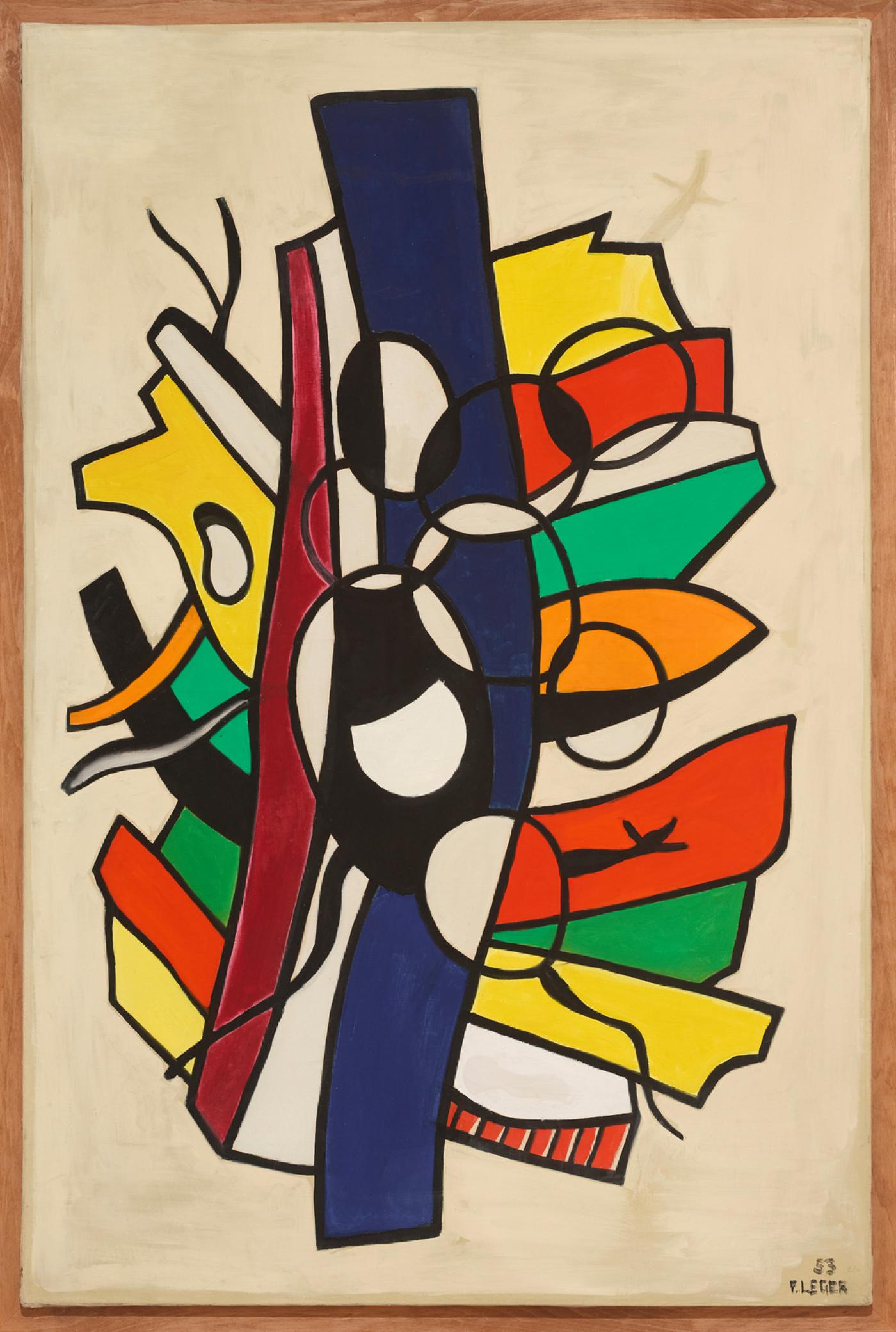 Fernand Léger, "Composition murale", 1953, huile sur toile, 146,4 x 96,5 cm.