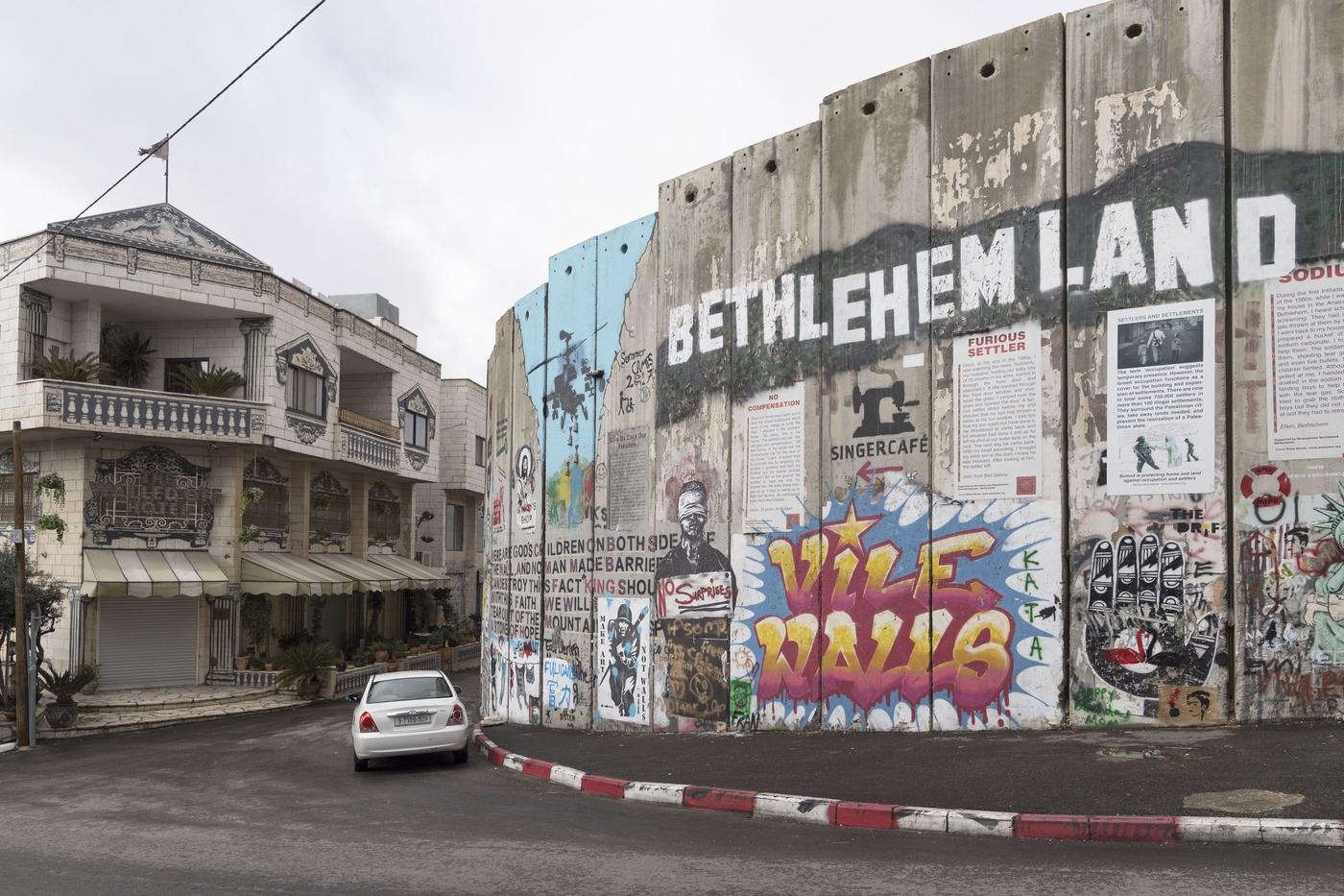 Le Walled Off Hotel de Bansky à Bethlehem.