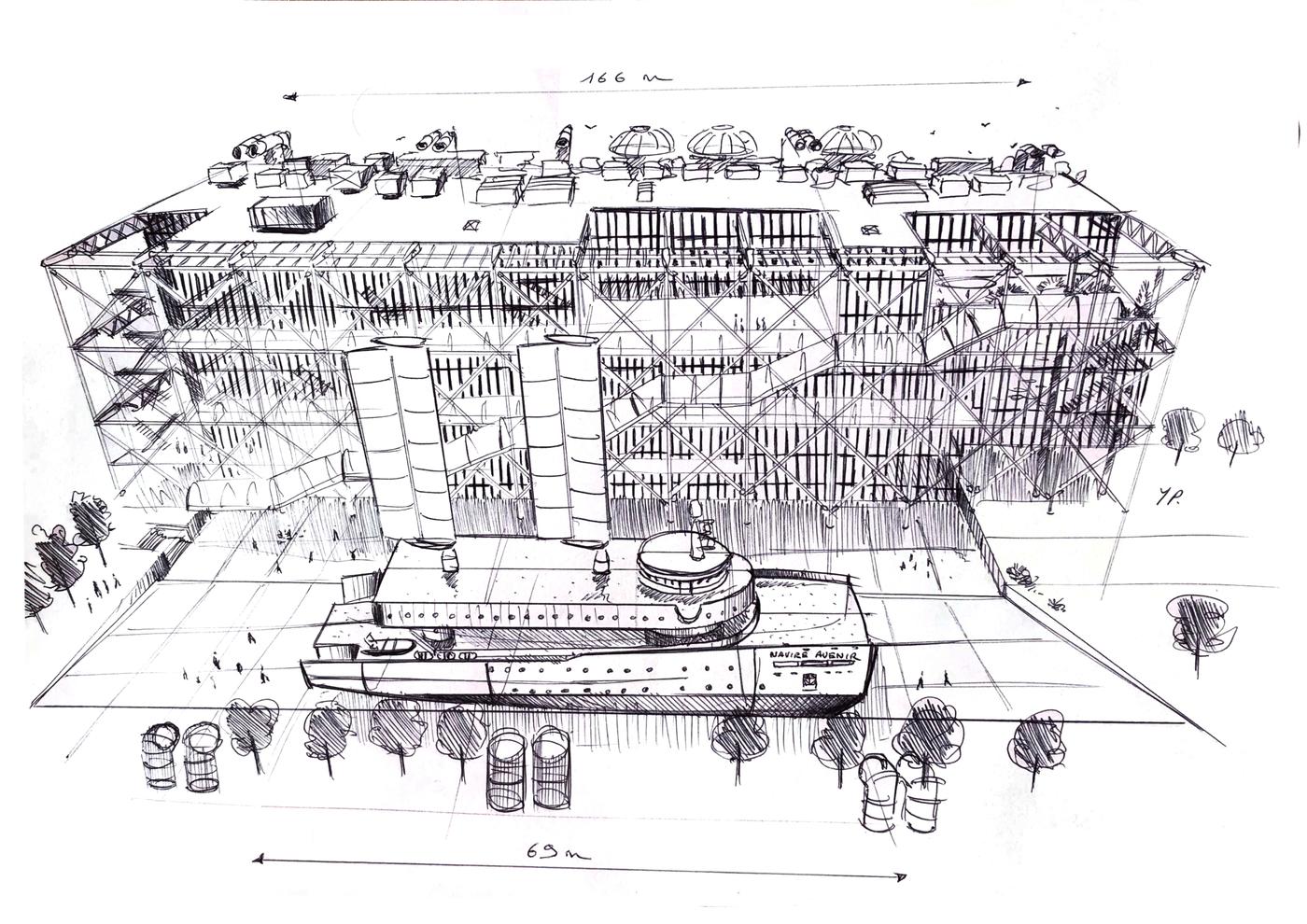 Le Navire Avenir jette l'ancre au Centre Pompidou