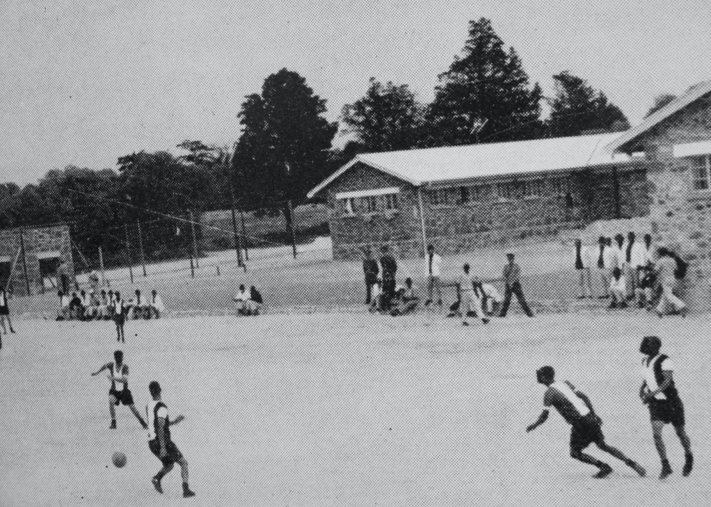 Un match de la Makana Football Association à Robben Island.