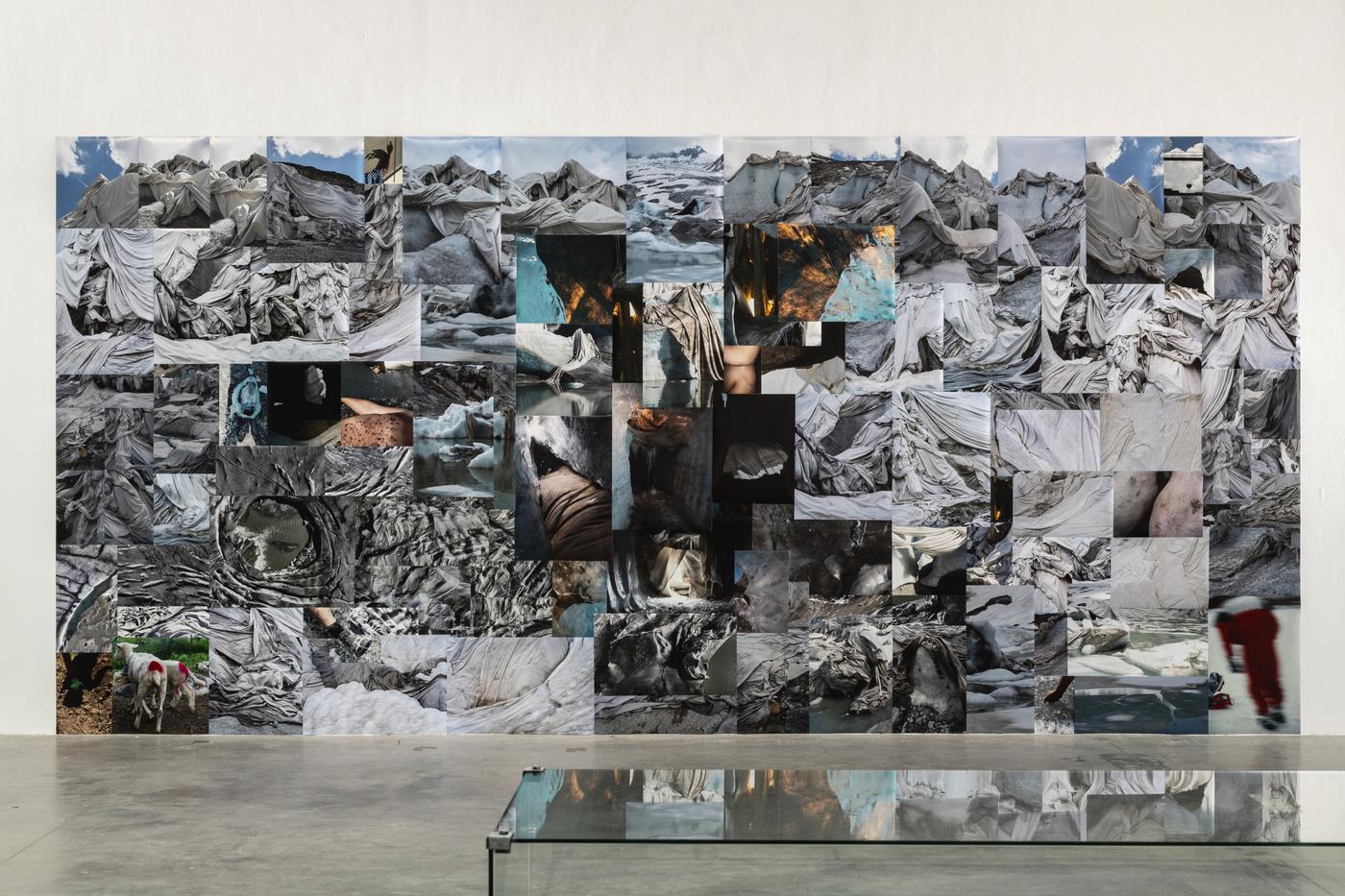 Ohan Breiding, Belly of a Glacier (to dress a wound from what shines from it), 2023.
Œuvre présentée dans l’exposition « Le bruit de la chair. Partition pour gina pane » au Frac des Pays de la Loire en 2024.