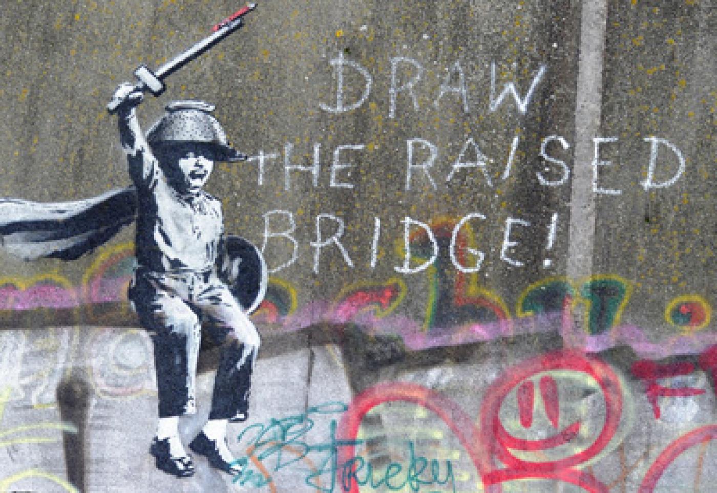 Banksy sauvé par le white spirit