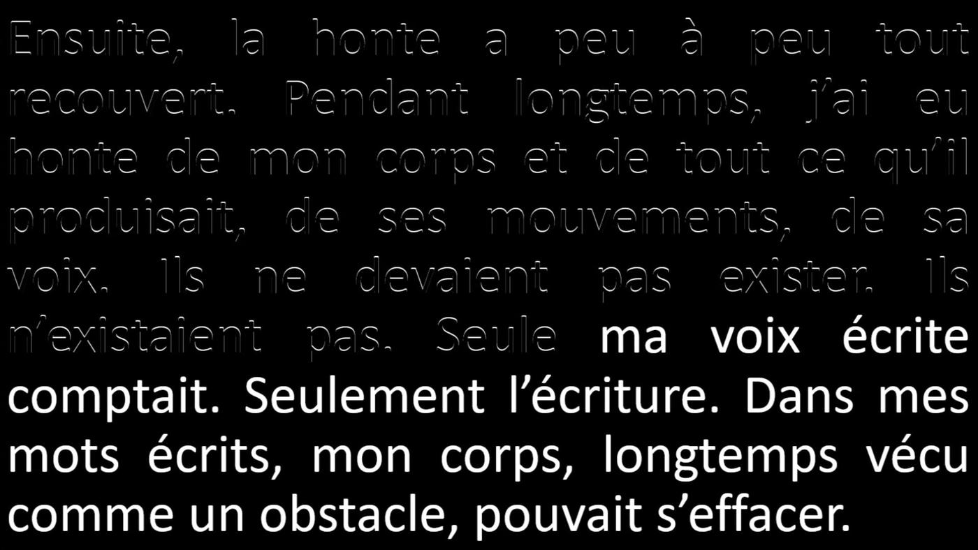 No Anger, "Dans ma voix, d’autres voix", capture d'écran, vidéo, 51 min, 2024.