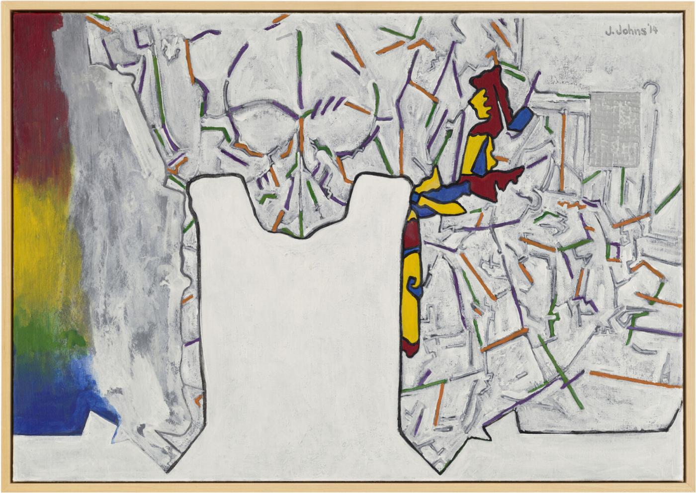 Jasper Johns, Untitled, 2014, acrylique sur toile, 52 × 75 cm.