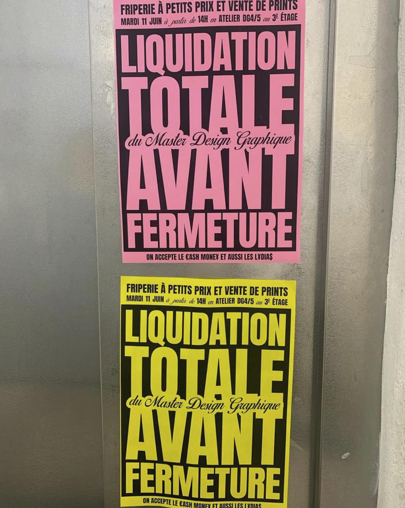 Affiche pour la vente de prints par les étudiants en Master design graphique à l’ENSBA Lyon.